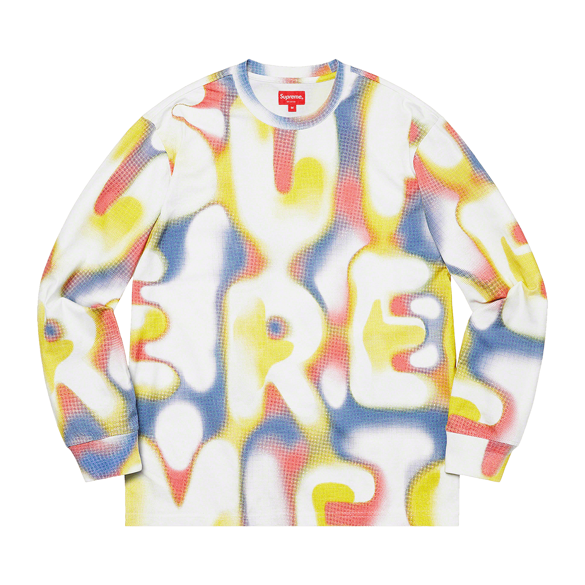 Supreme Half Tone Long-Sleeve Top 'White'