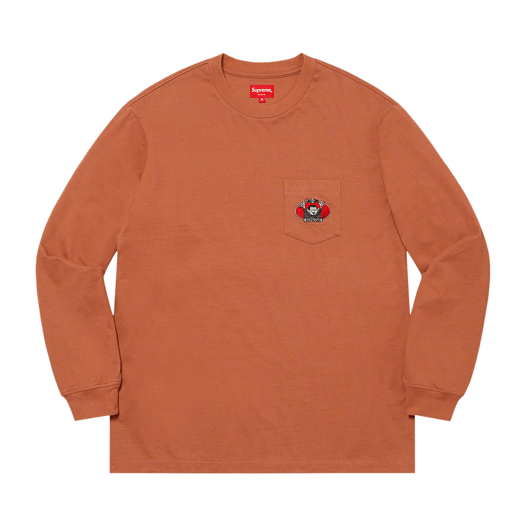 Supreme Vampire Boy Long-Sleeve Pocket Tee 'Rust'