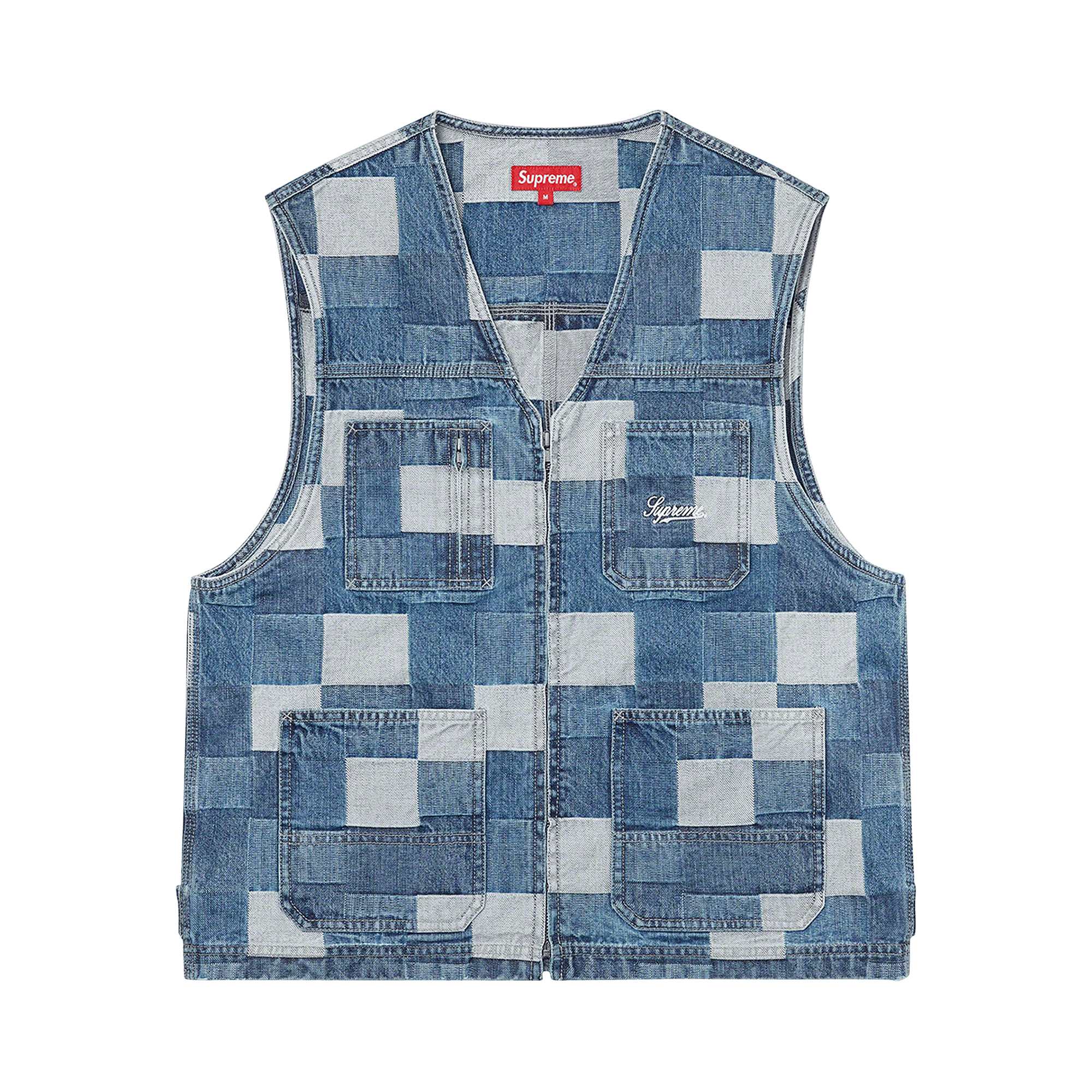 Supreme Patched Denim Vest 'Blue'