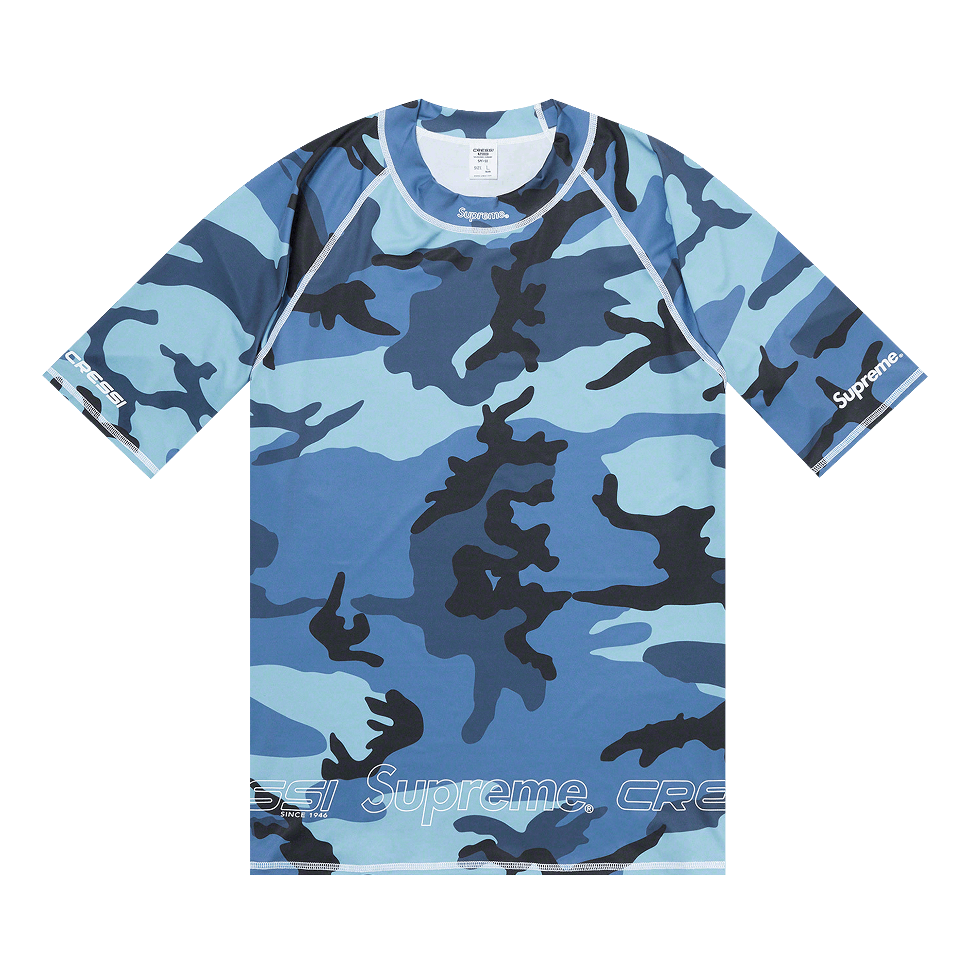 Supreme x Cressi Rash Guard 'Blue Camo'