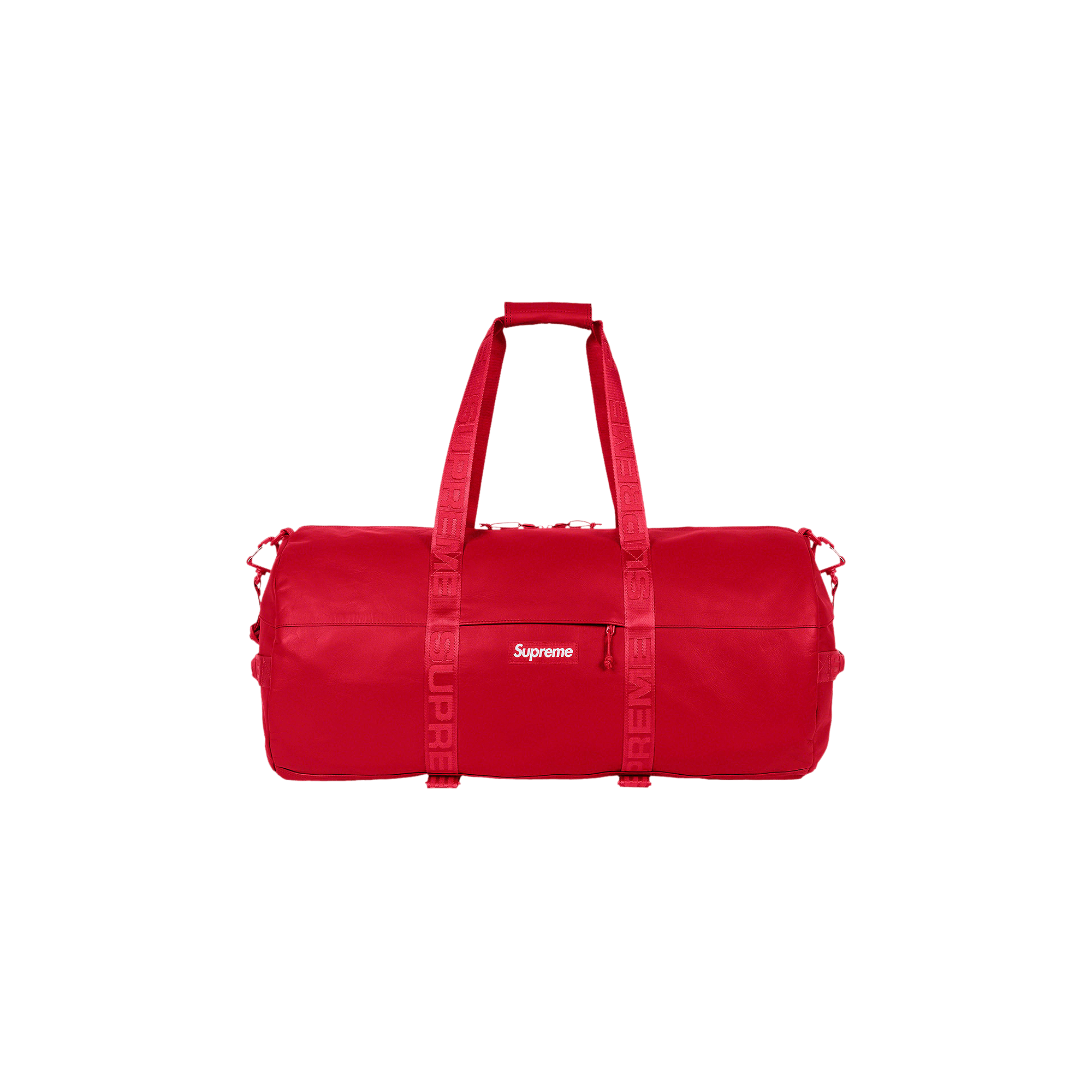 Supreme Leather Large Duffle Bag 'Red'
