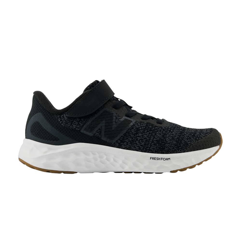 New Balance Fresh Foam Arishi v4 Bungee Lace Top Strap Little Kid 'Black Phantom'