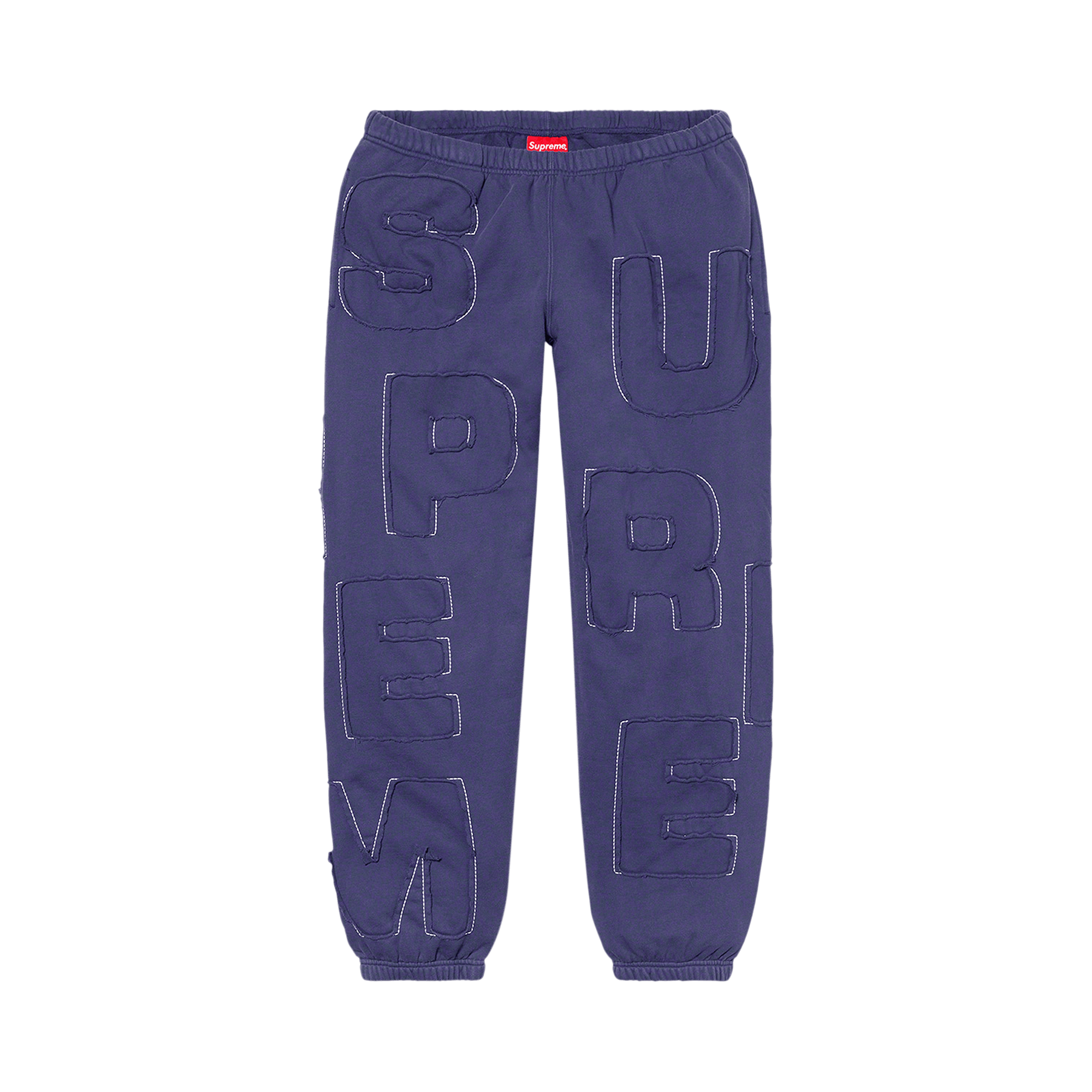Supreme Cutout Letters Sweatpants 'Washed Navy'