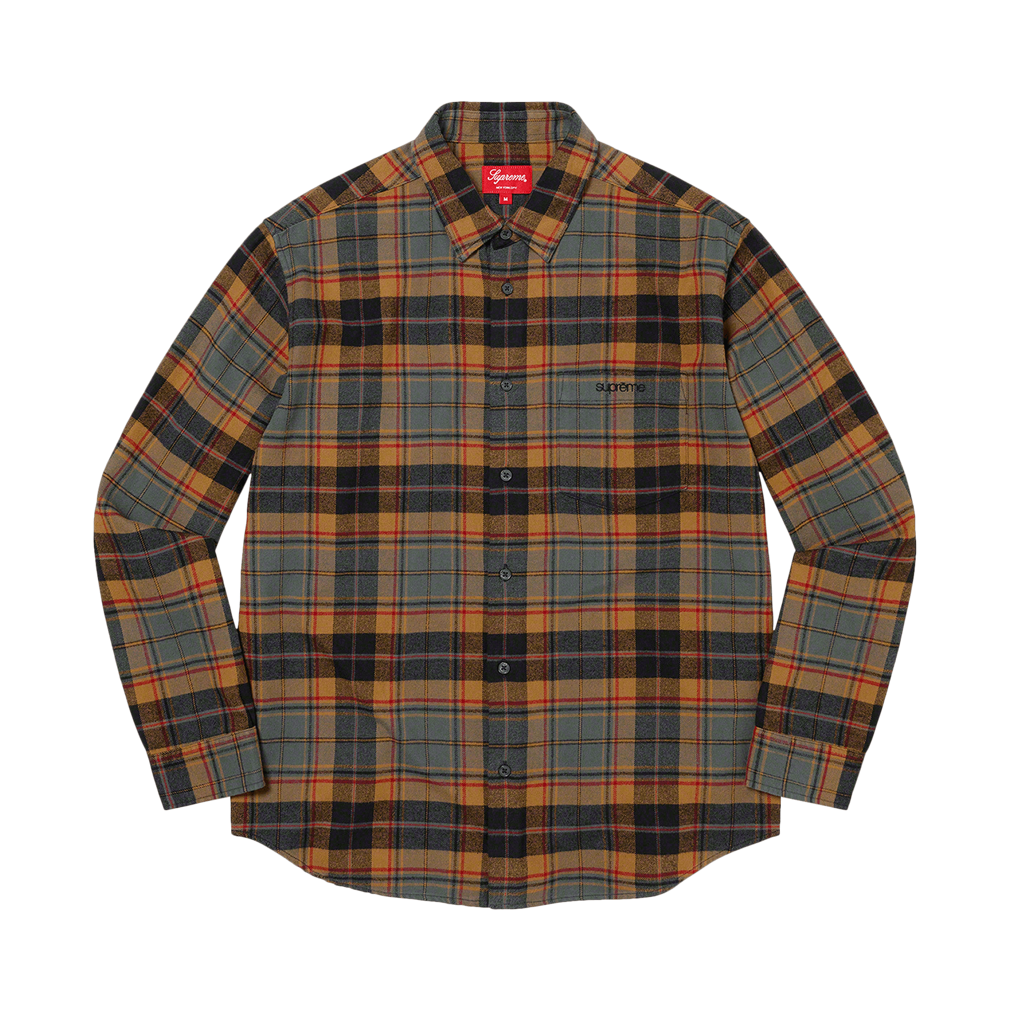 Supreme Plaid Flannel Shirt 'Rust'