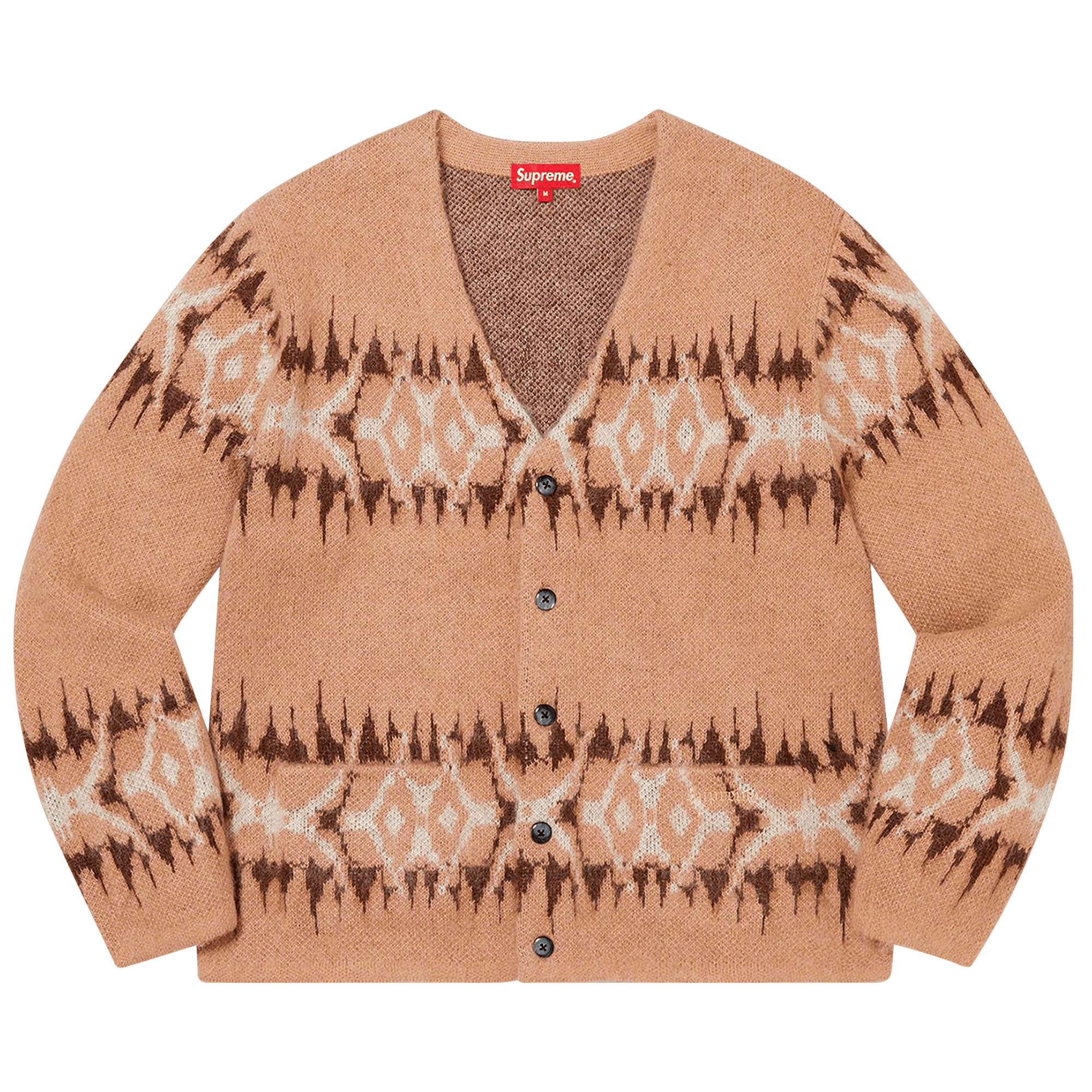 Supreme Abstract Stripe Cardigan 'Light Brown'