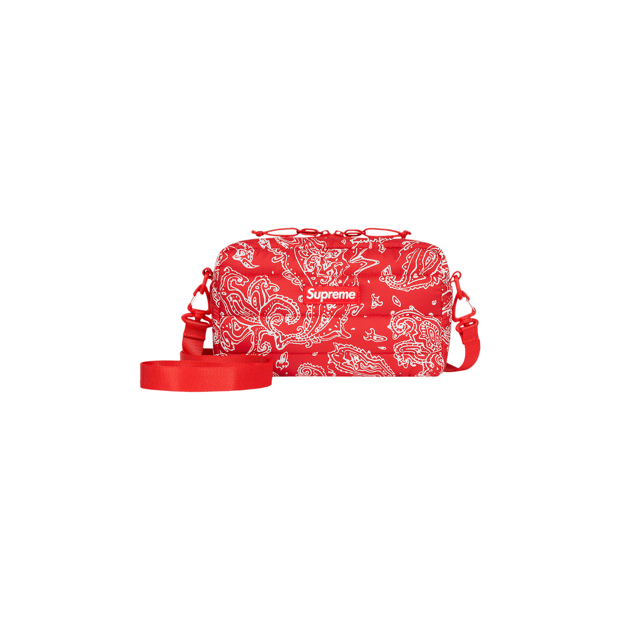 Supreme Puffer Side Bag 'Red Paisley'