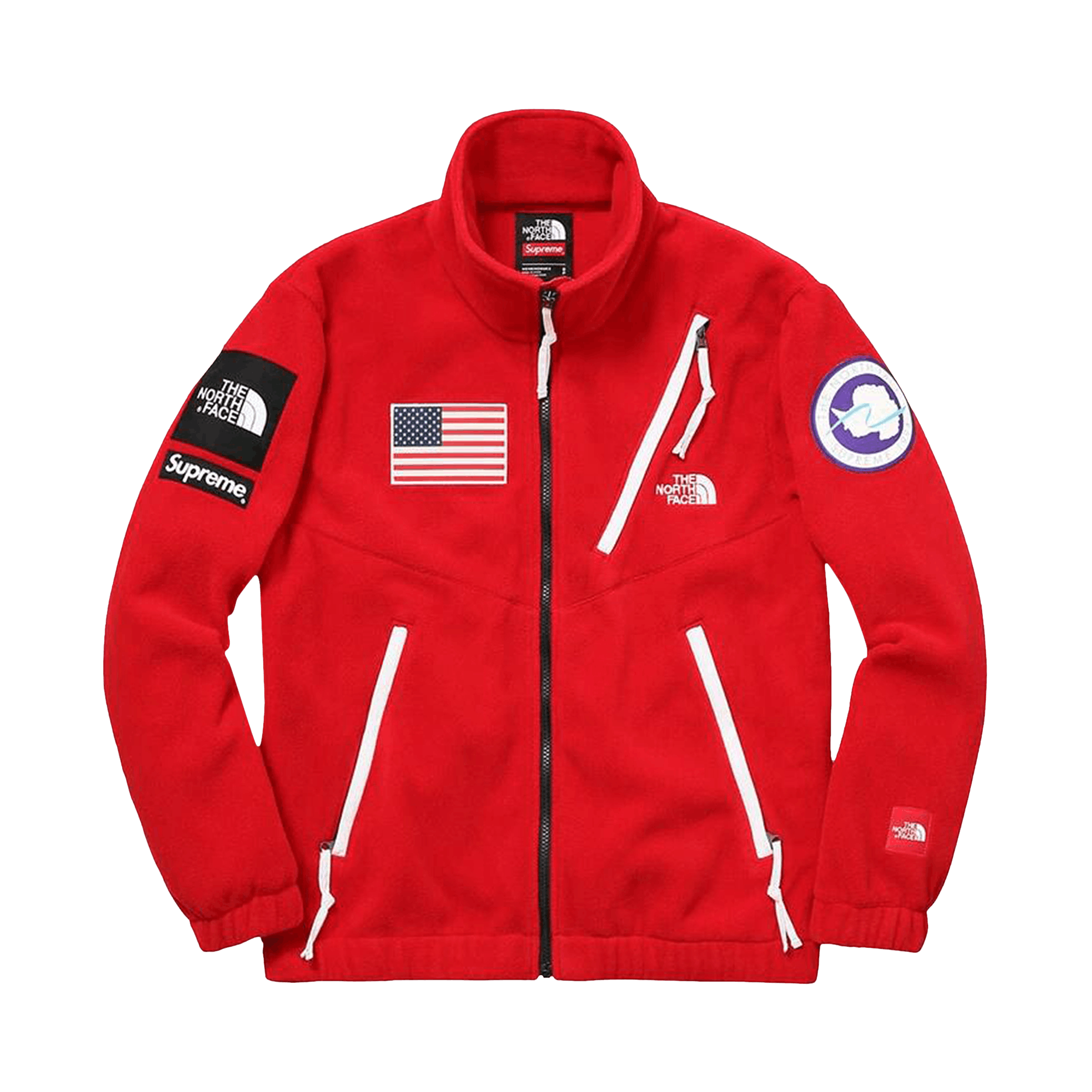Supreme x The North Face Trans Antarctica Expedition Fleece Jacket 'Red'