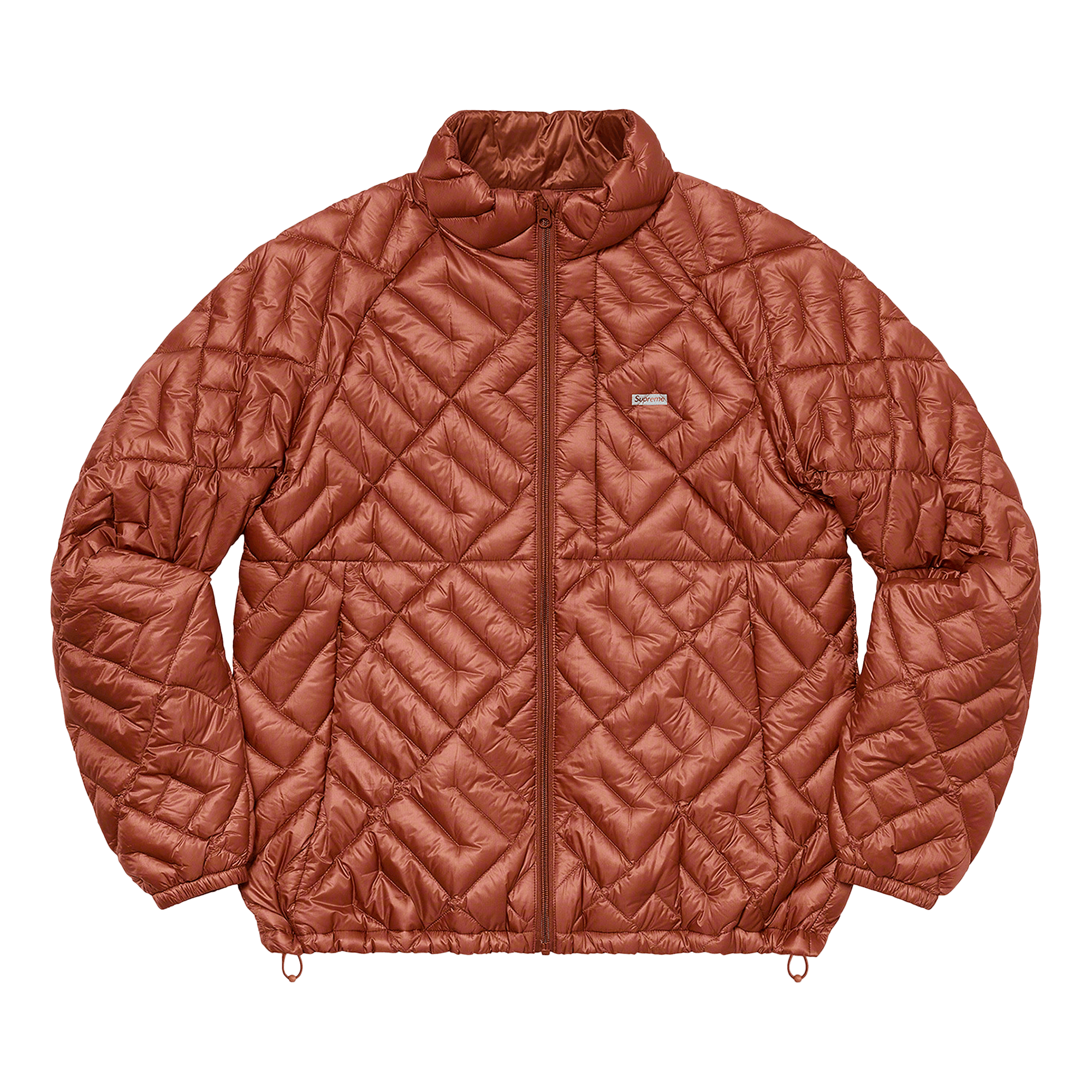 Supreme Spellout Quilted Lightweight Down Jacket 'Rust'