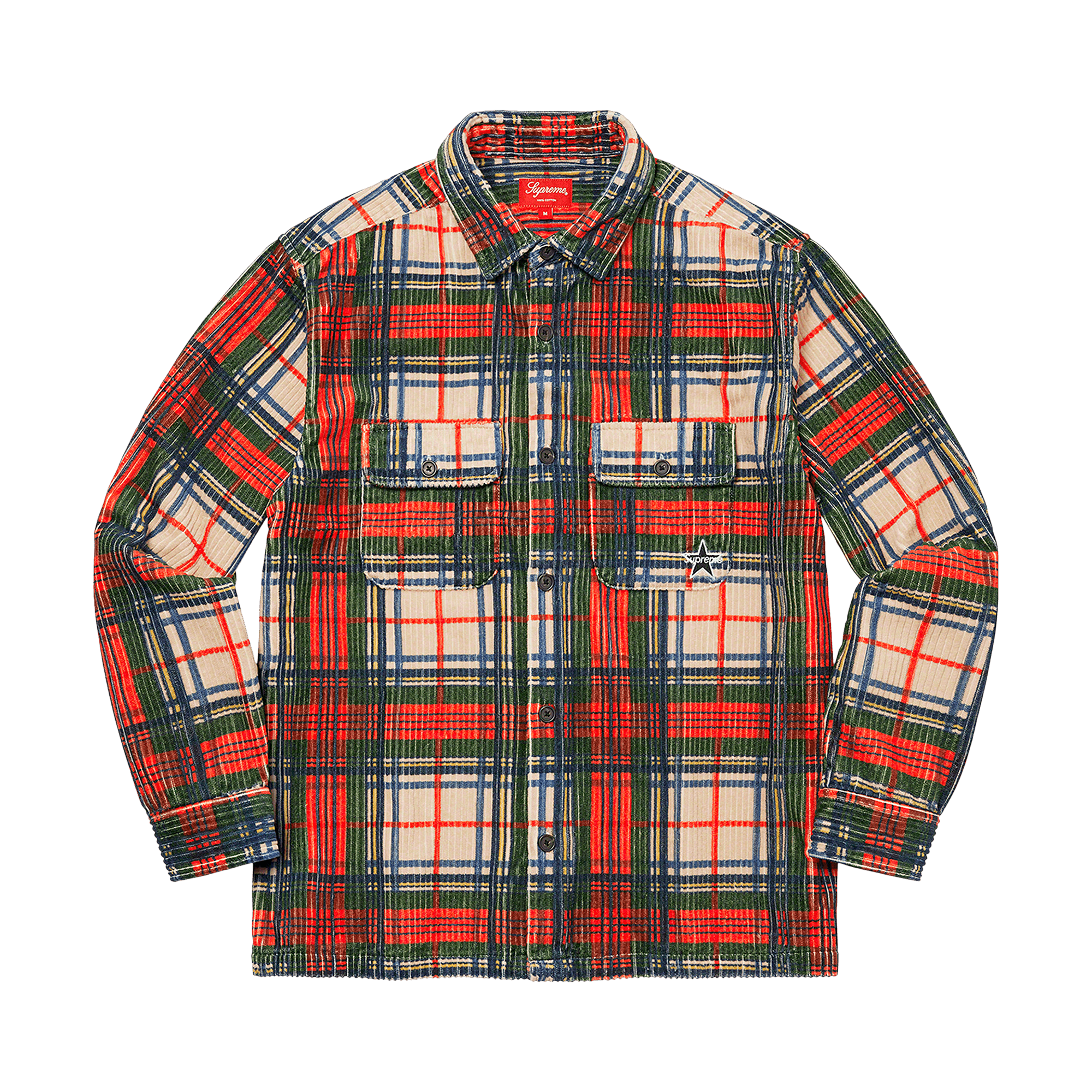 Supreme Corduroy Shirt 'Plaid'