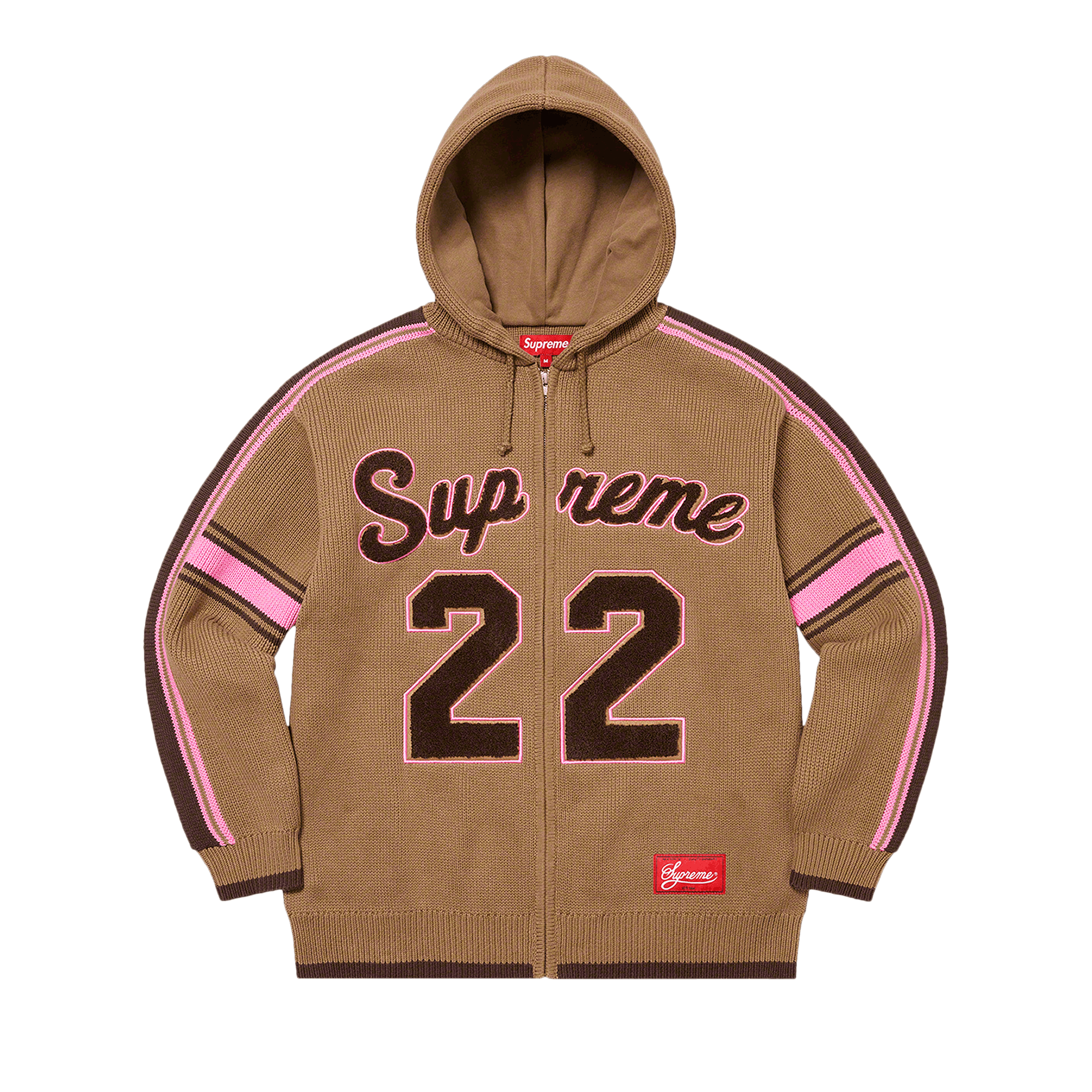 Supreme Sport Zip Up Hooded Sweater 'Light Brown'