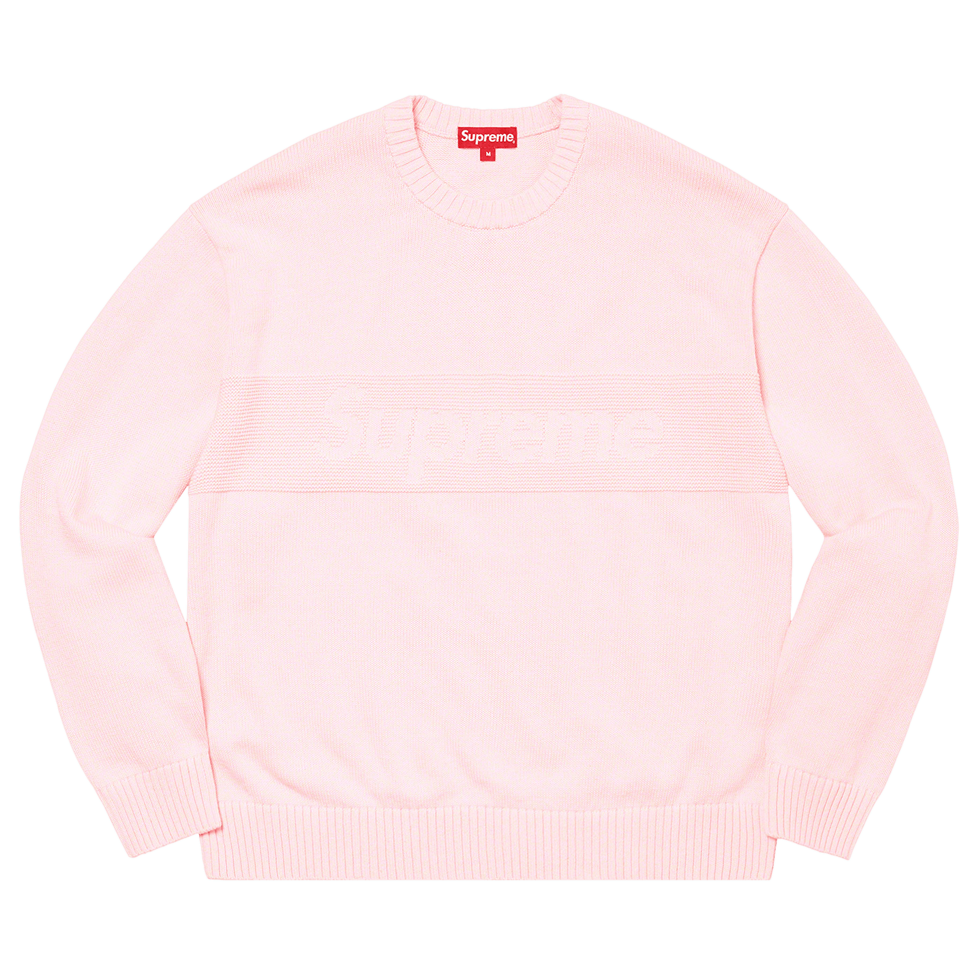 Supreme Tonal Paneled Sweater 'Pink'