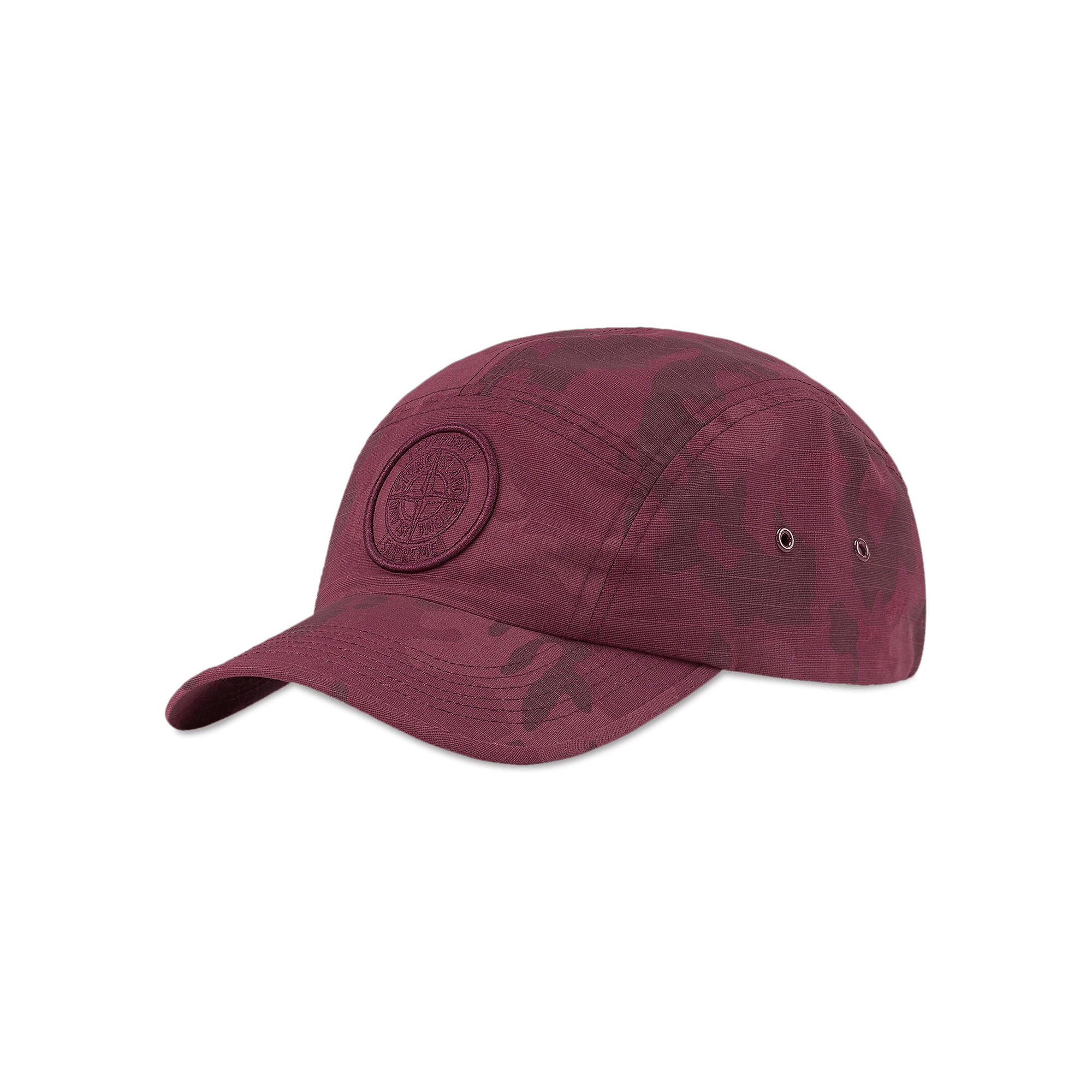 Supreme x Stone Island Reactive Ice Camo Camp Cap 'Red'