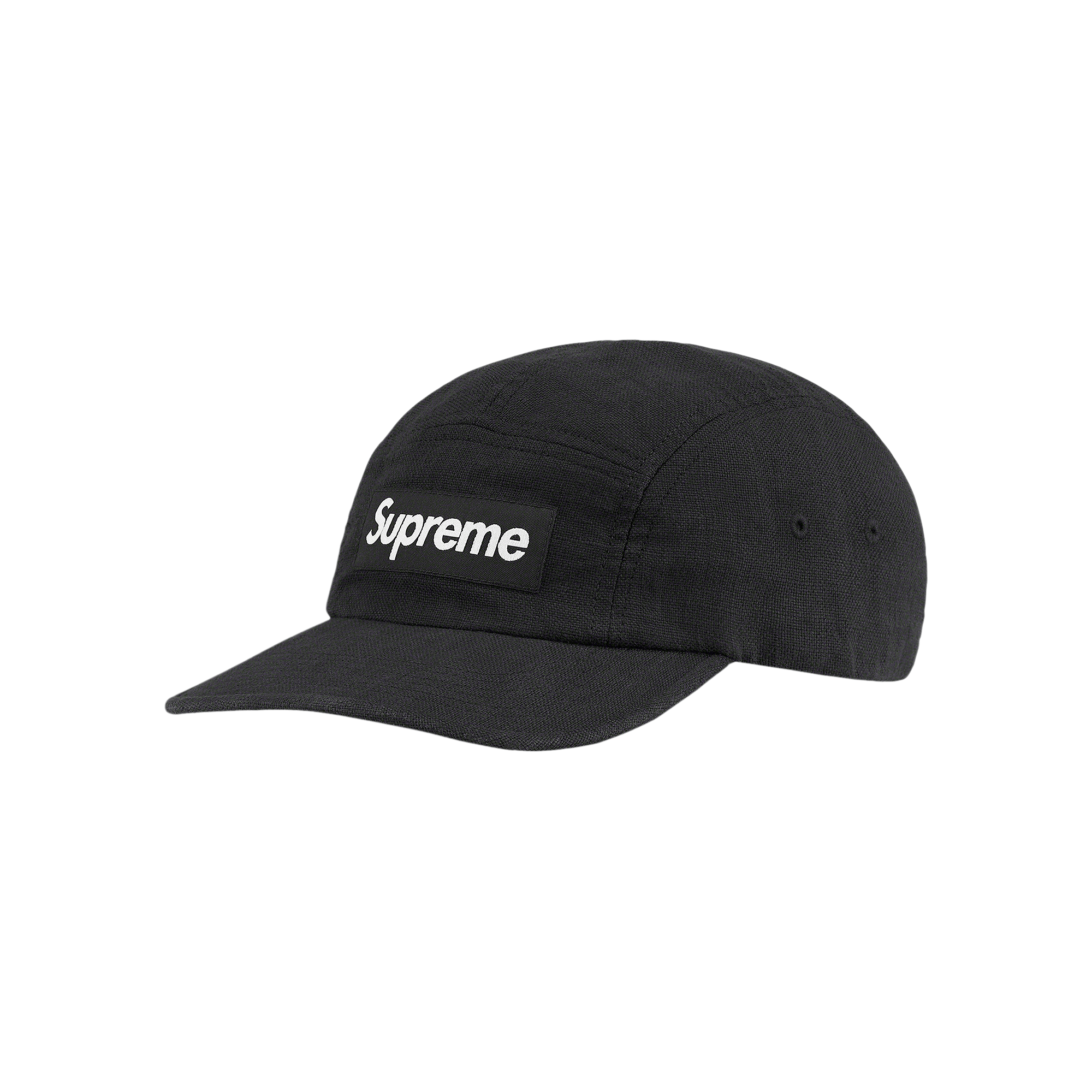 Supreme Linen Fitted Camp Cap 'Black'