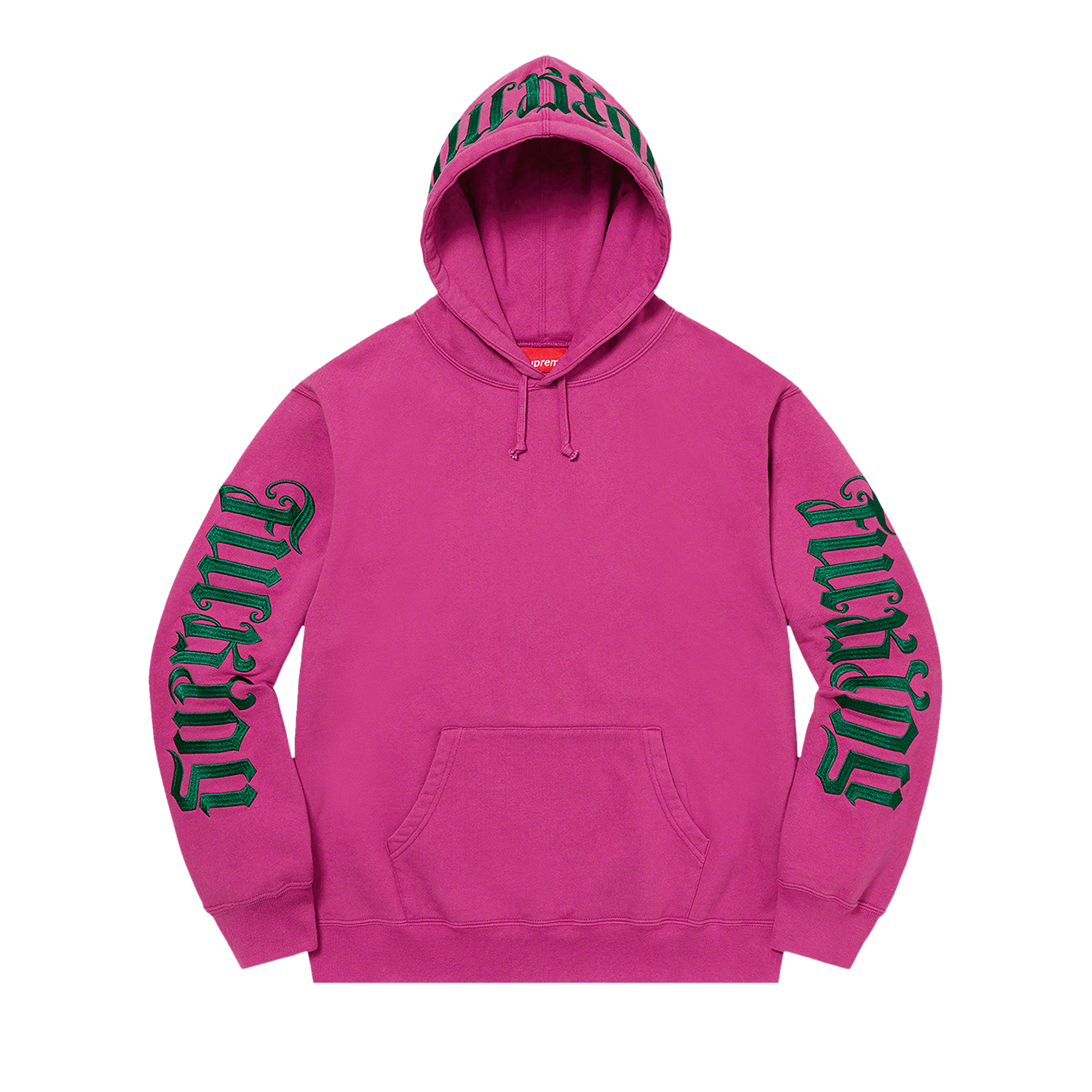Supreme Ambigram Hooded Sweatshirt 'Raspberry'
