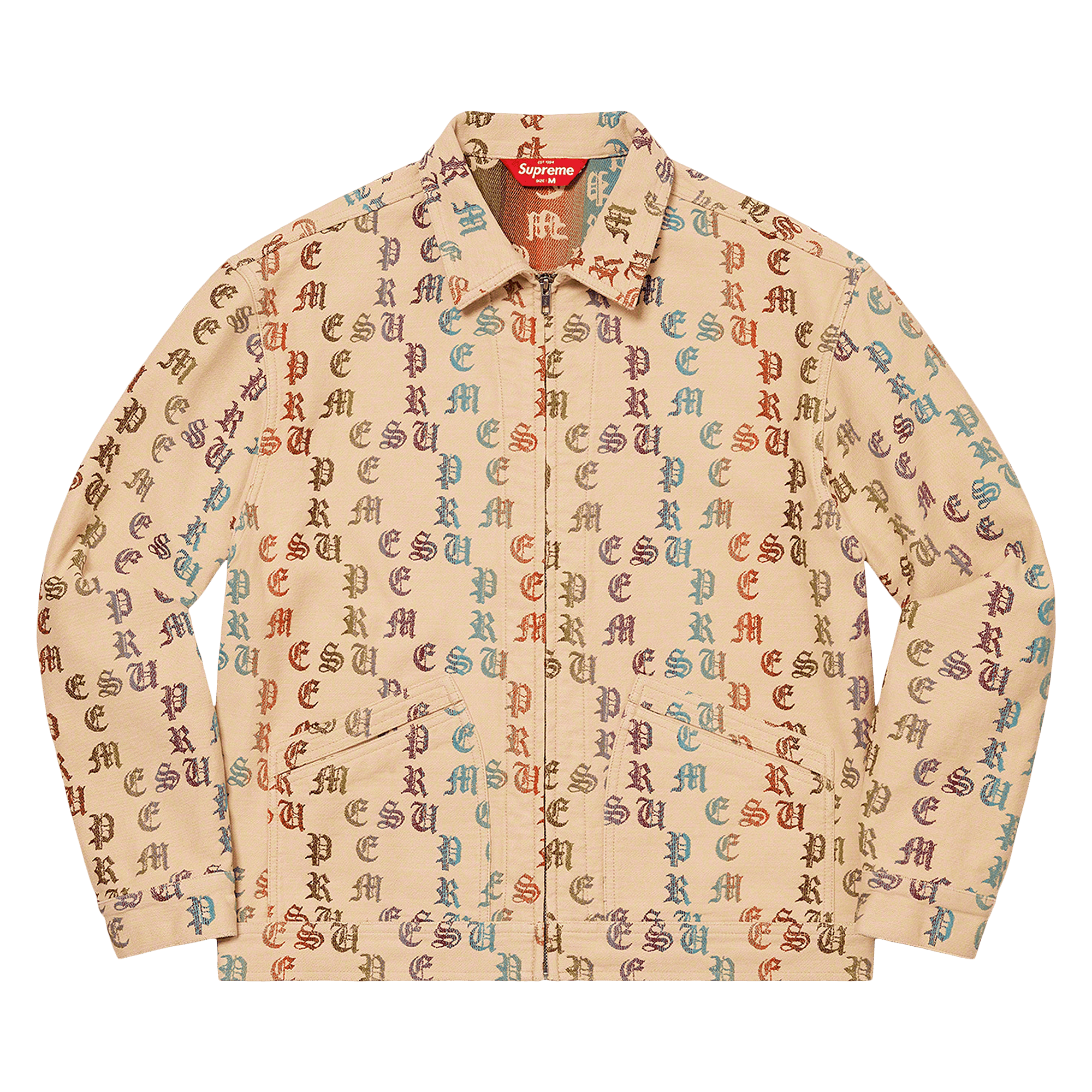 Supreme Gradient Jacquard Denim Work Jacket 'Tan'