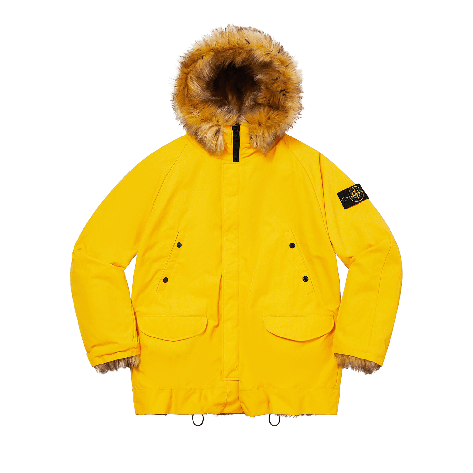 Supreme x Stone Island Formula Steel Reversible Faux Fur Parka 'Yellow'