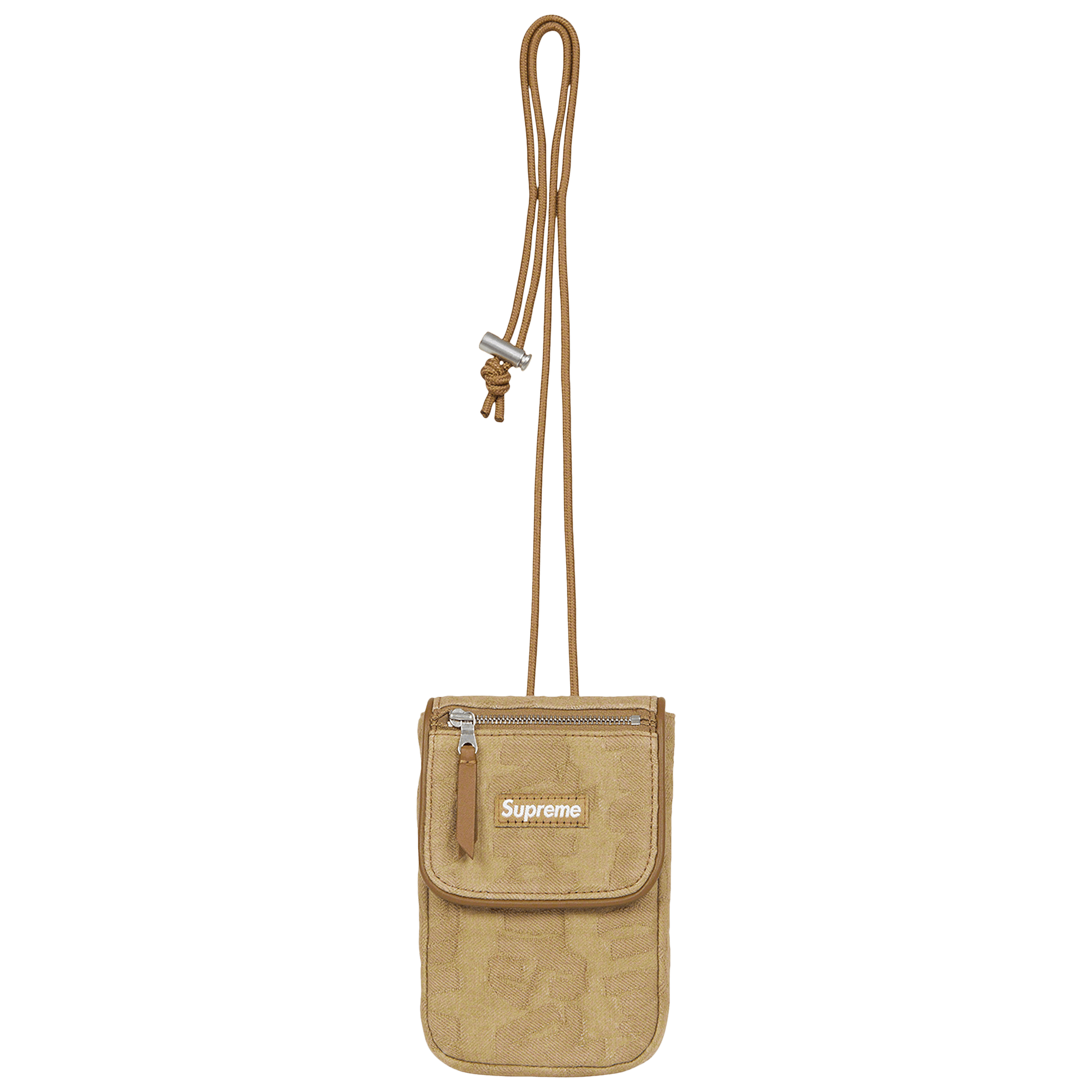 Supreme Fat Tip Jacquard Denim Neck Pouch 'Olive'