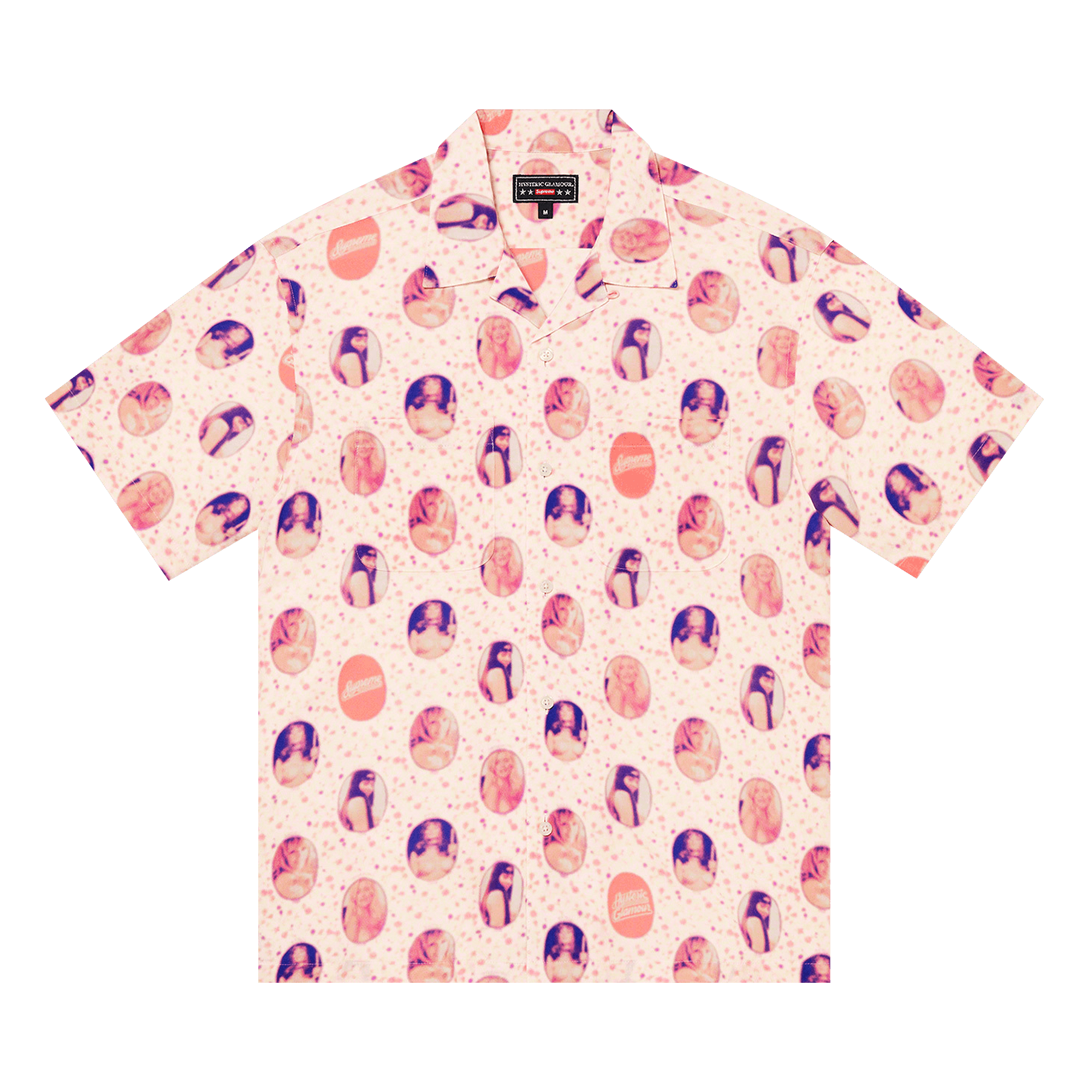 Supreme x Hysteric Glamour Blurred Girls Rayon Short-Sleeve Shirt 'Off White'