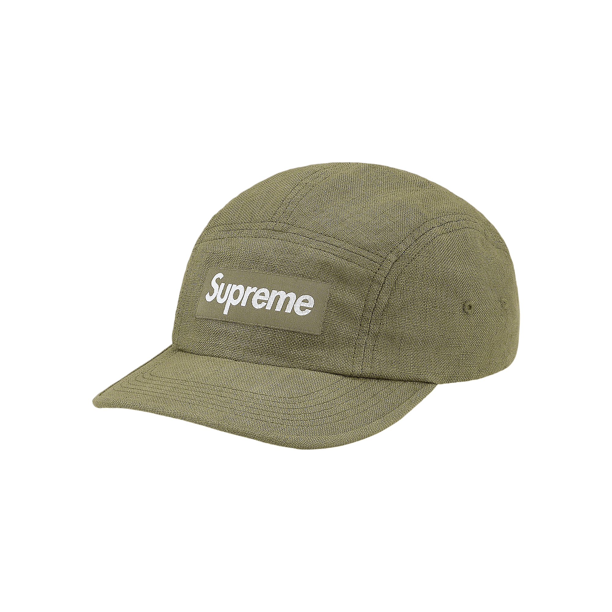 Supreme Linen Camp Cap 'Olive'