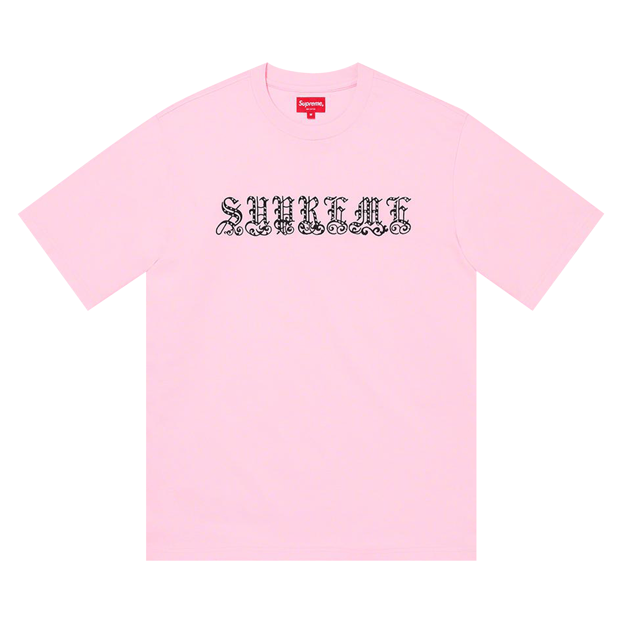 Supreme Old English Rhinestone Short-Sleeve Top 'Light Pink'