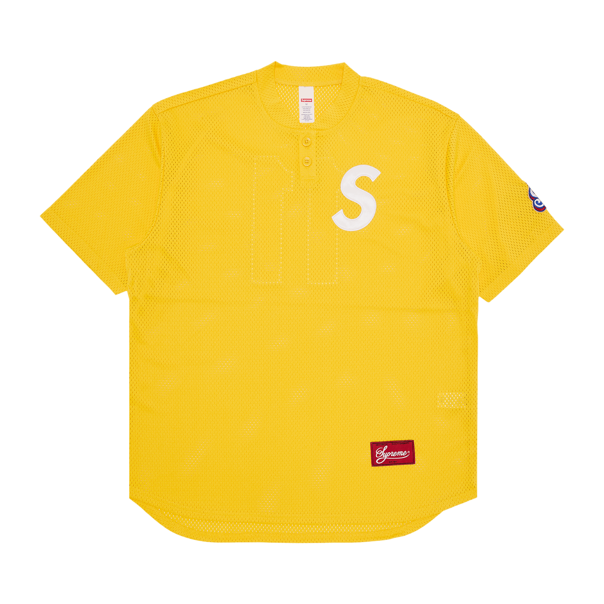 Supreme S Logo Baseball Henley 'Yellow'