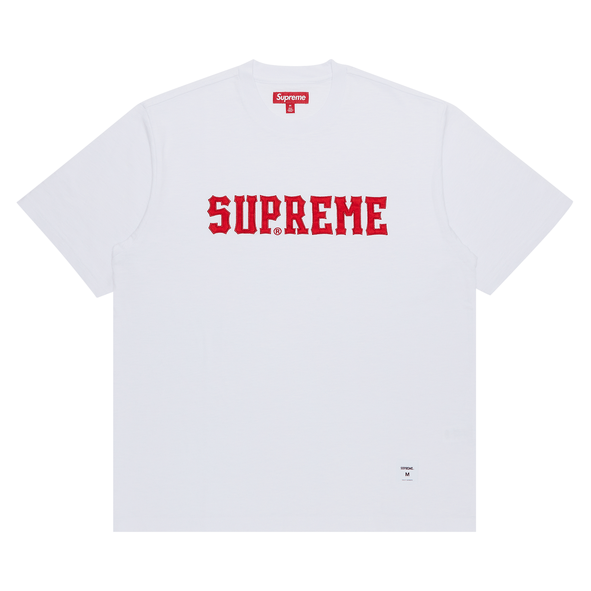 Supreme Twill Appliqué Short-Sleeve Top 'White'