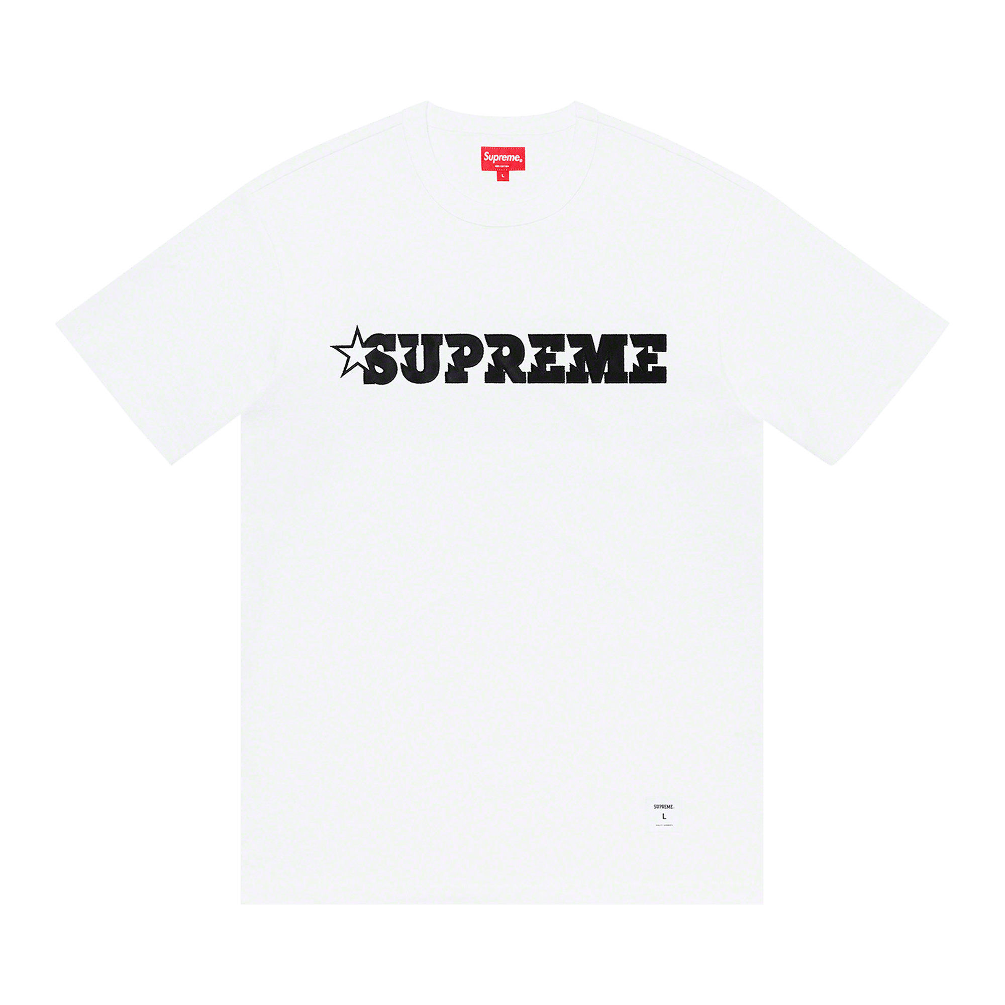 Supreme Star Logo Short-Sleeve Top 'White'