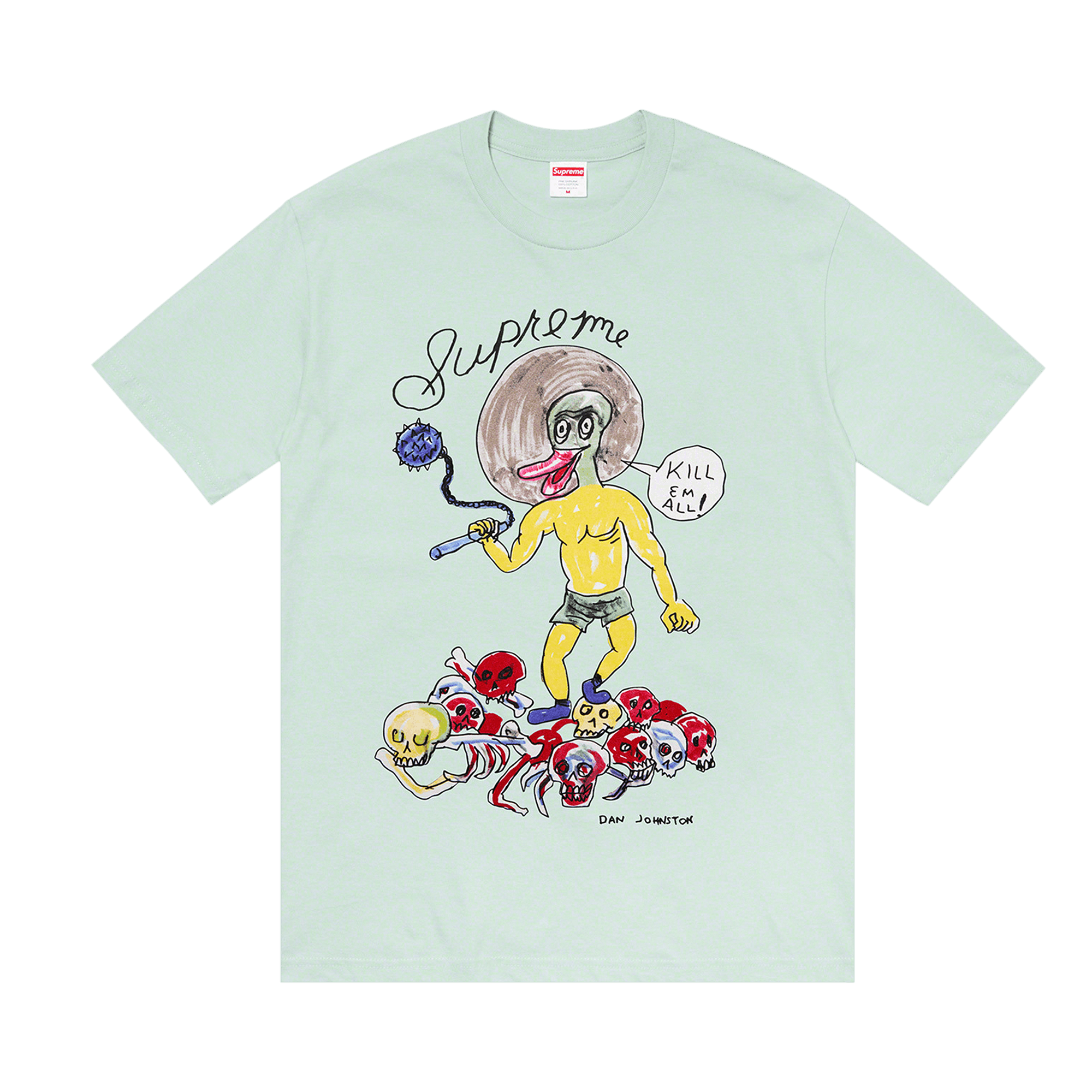 Supreme x Daniel Johnston Kill Em All Tee 'Light Teal'