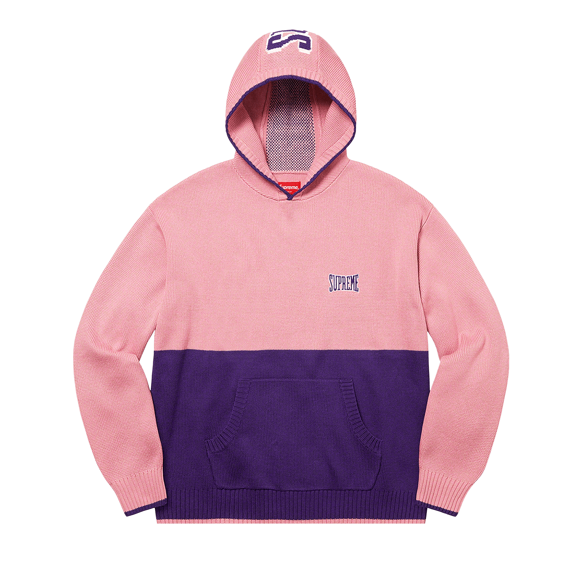 Supreme 2-Tone Hooded Sweater 'Pink'