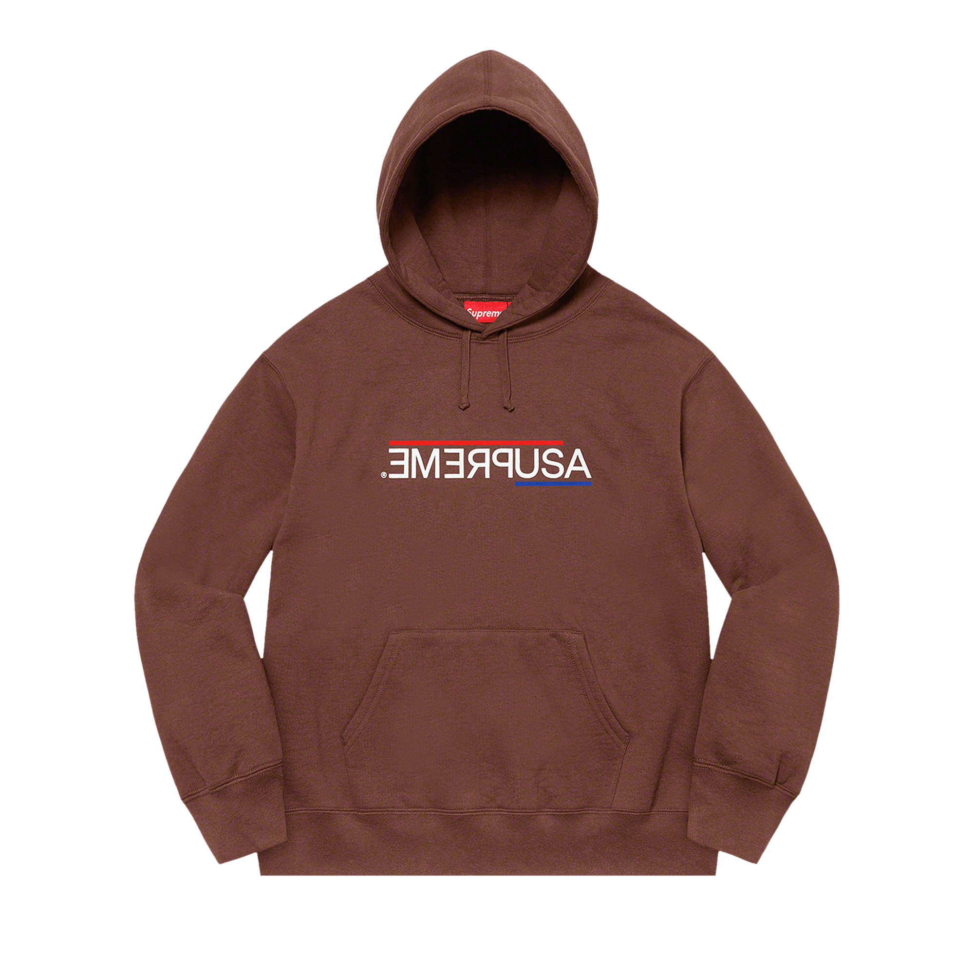 Supreme USA Hooded Sweatshirt 'Dark Brown'