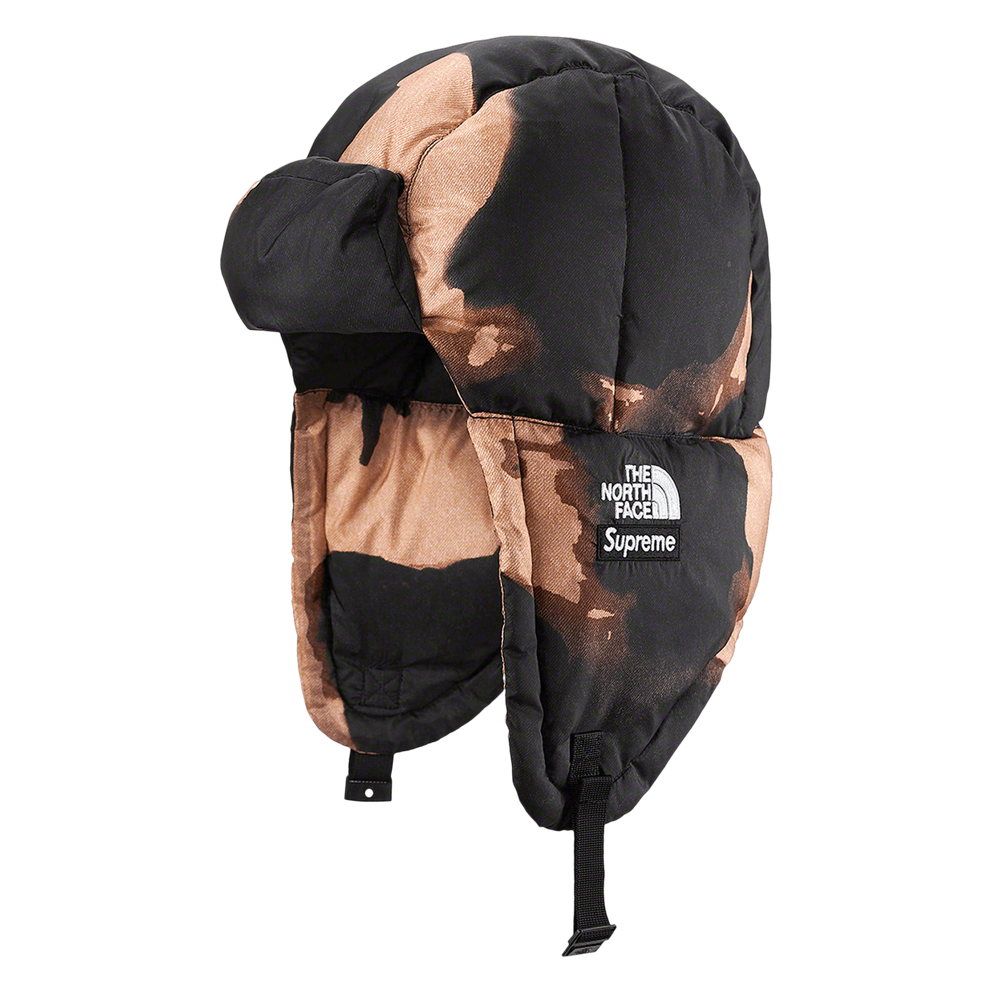 Supreme x The North Face Bleached Denim Print Nuptse Trooper 'Black'