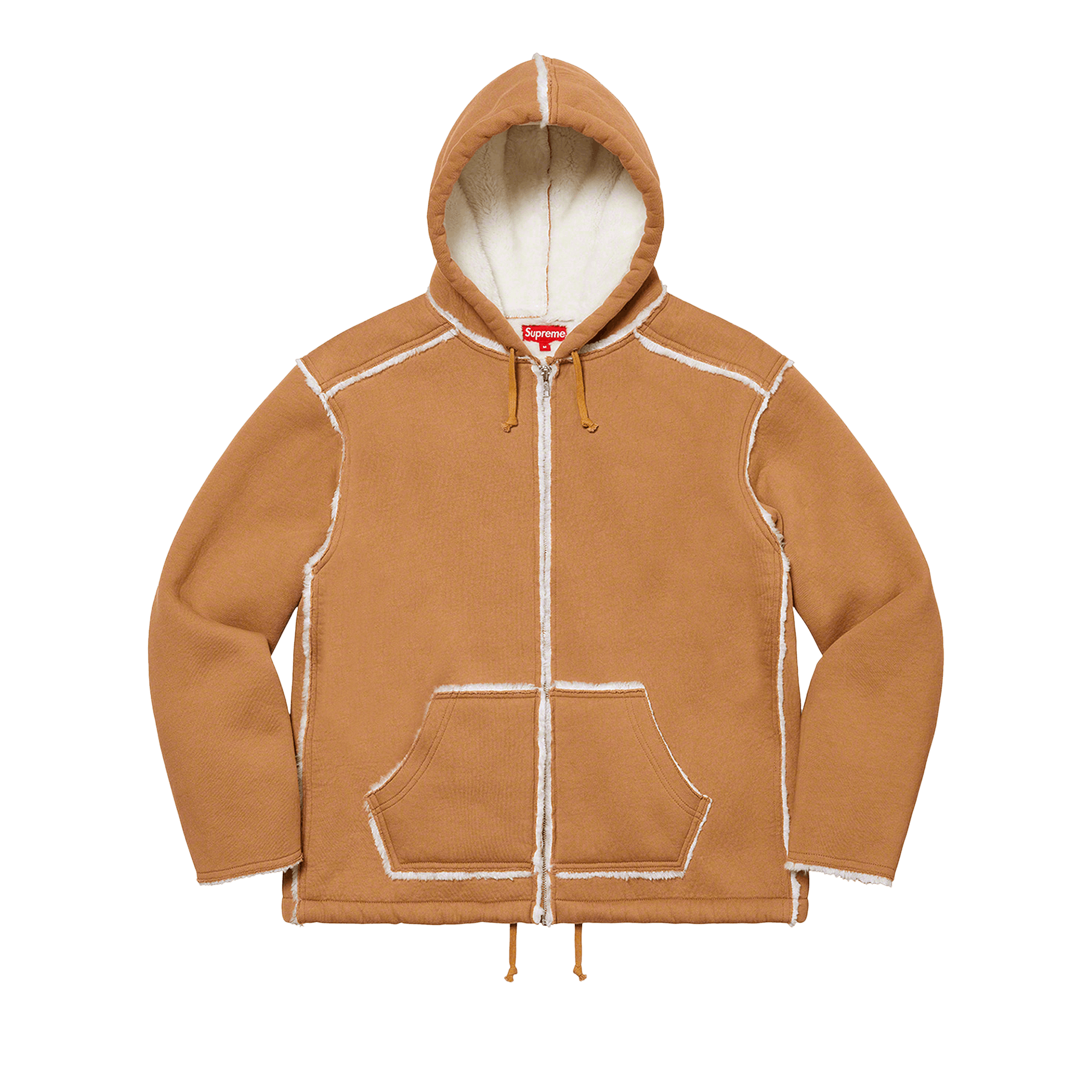 Supreme Faux Shearling Hooded Jacket 'Tan'