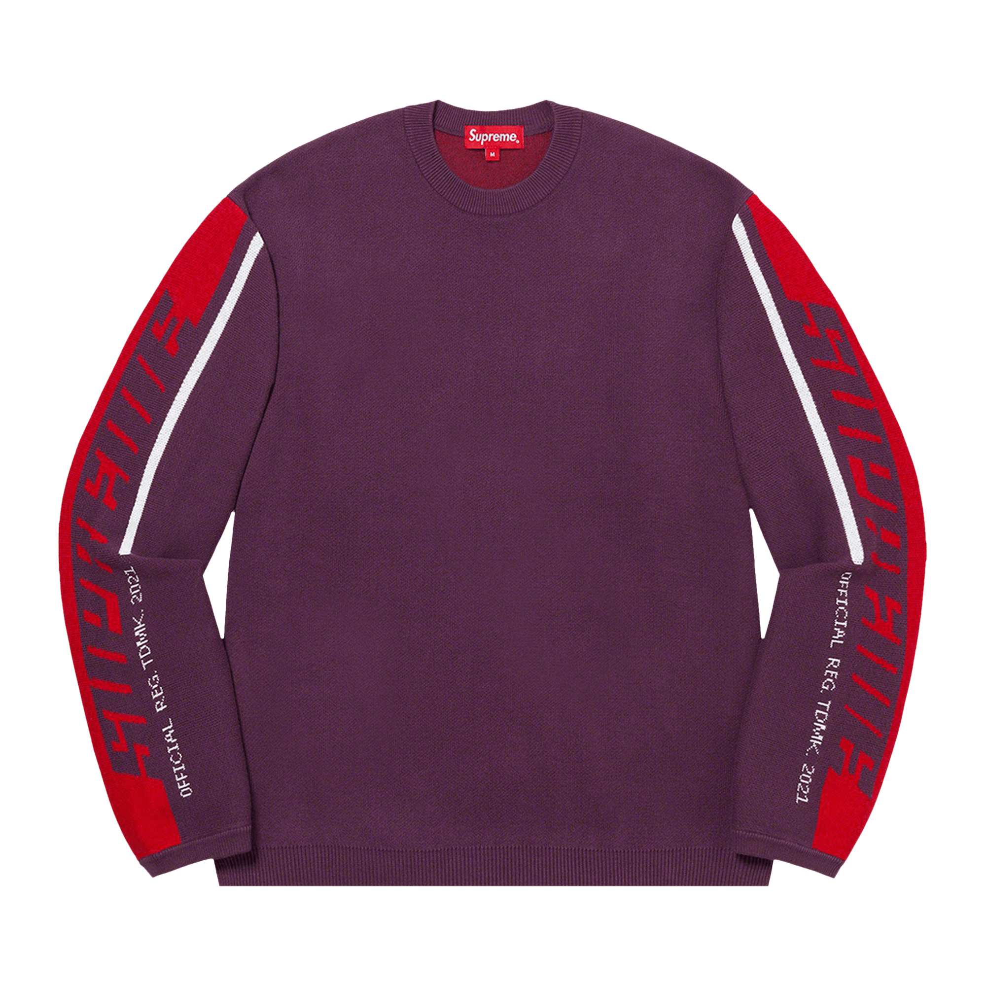 Supreme Sleeve Stripe Sweater 'Plum'