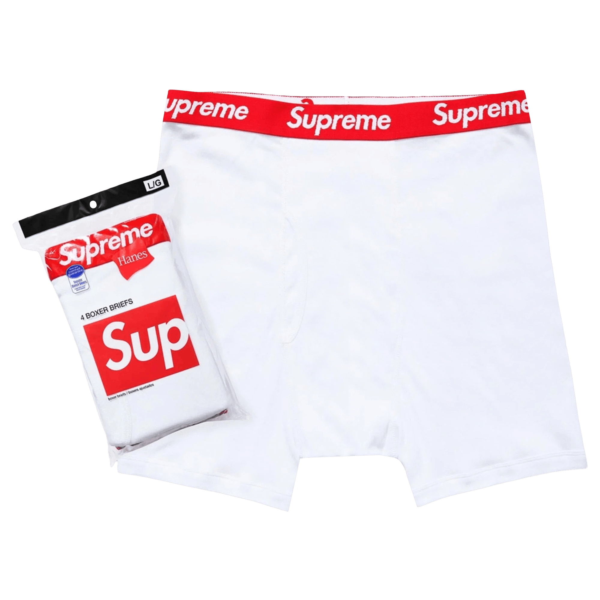 Supreme x Hanes Boxer Briefs (4 Pack) 'White'