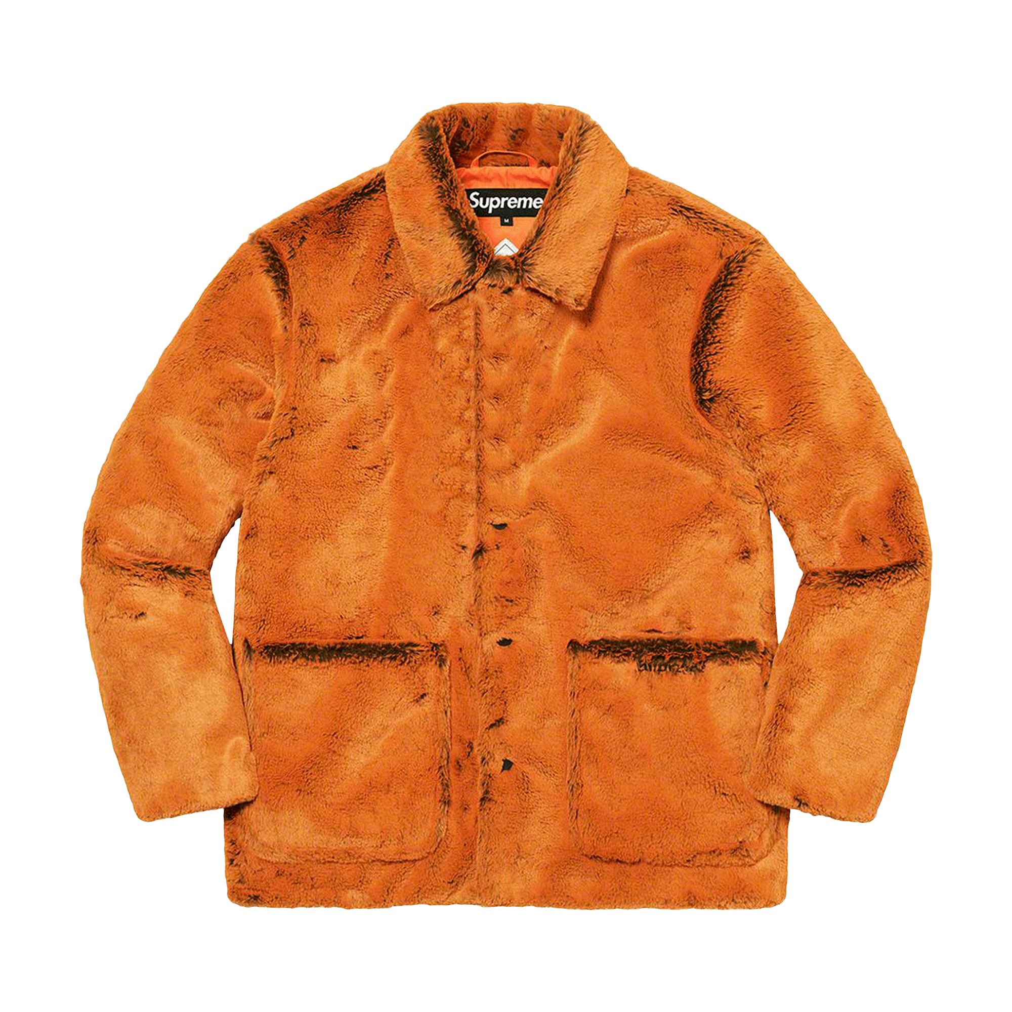 Supreme 2-Tone Faux Fur Shop Coat 'Orange'