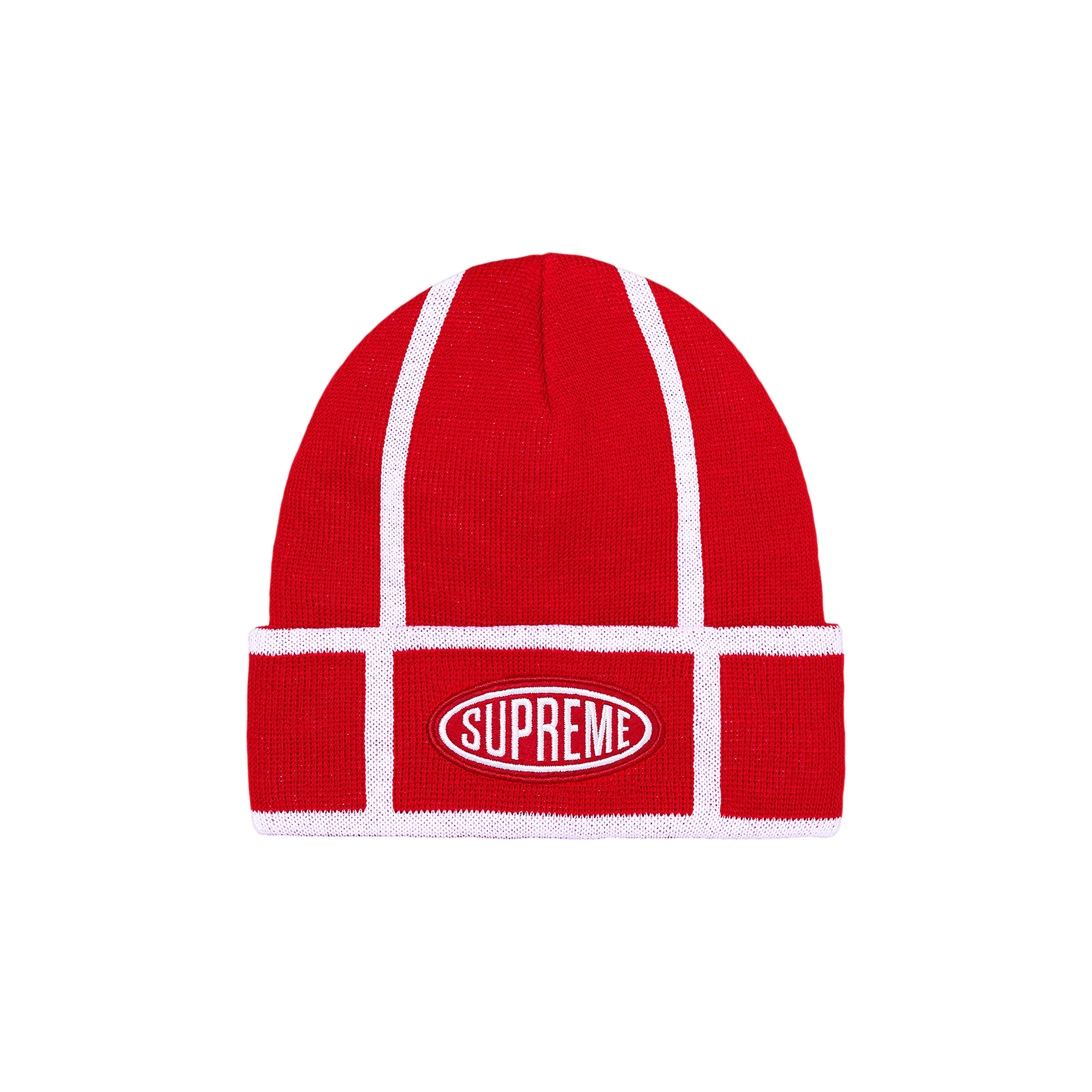 Supreme Grid Beanie 'Red'