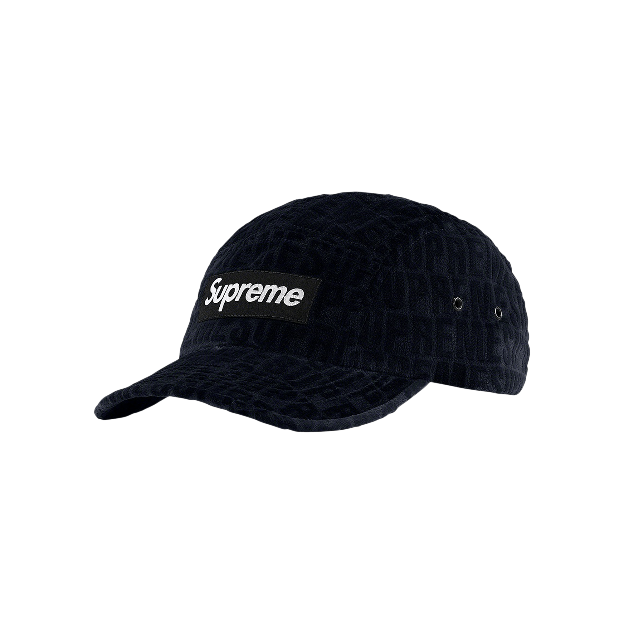 Supreme Velvet Pattern Camp Cap 'Black'