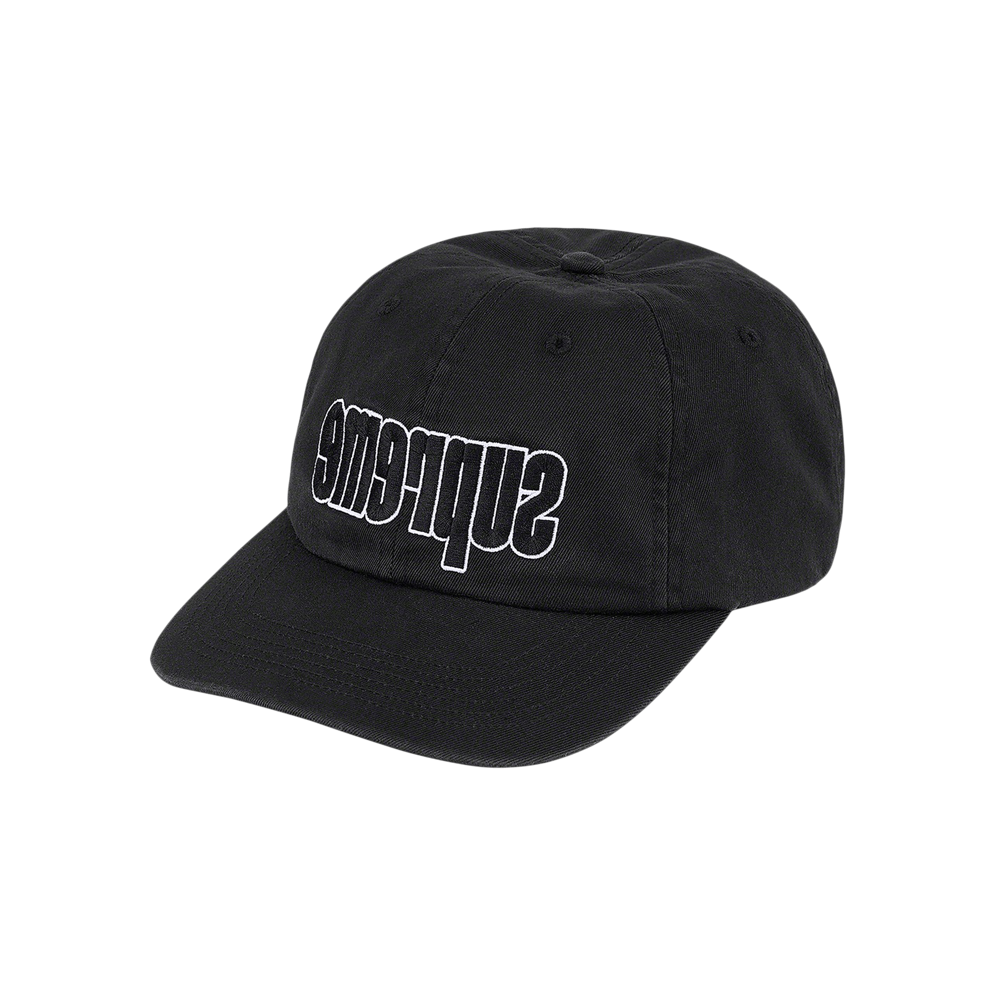 Supreme Reverse Logo 6-Panel 'Black'