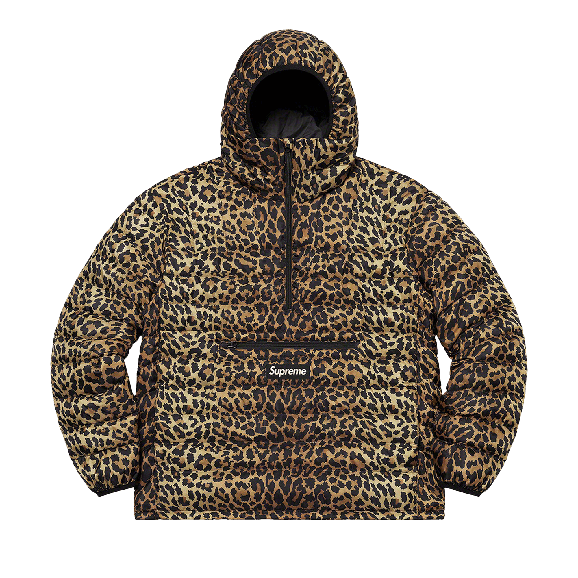Supreme Micro Down Half Zip Hooded Pullover 'Leopard'