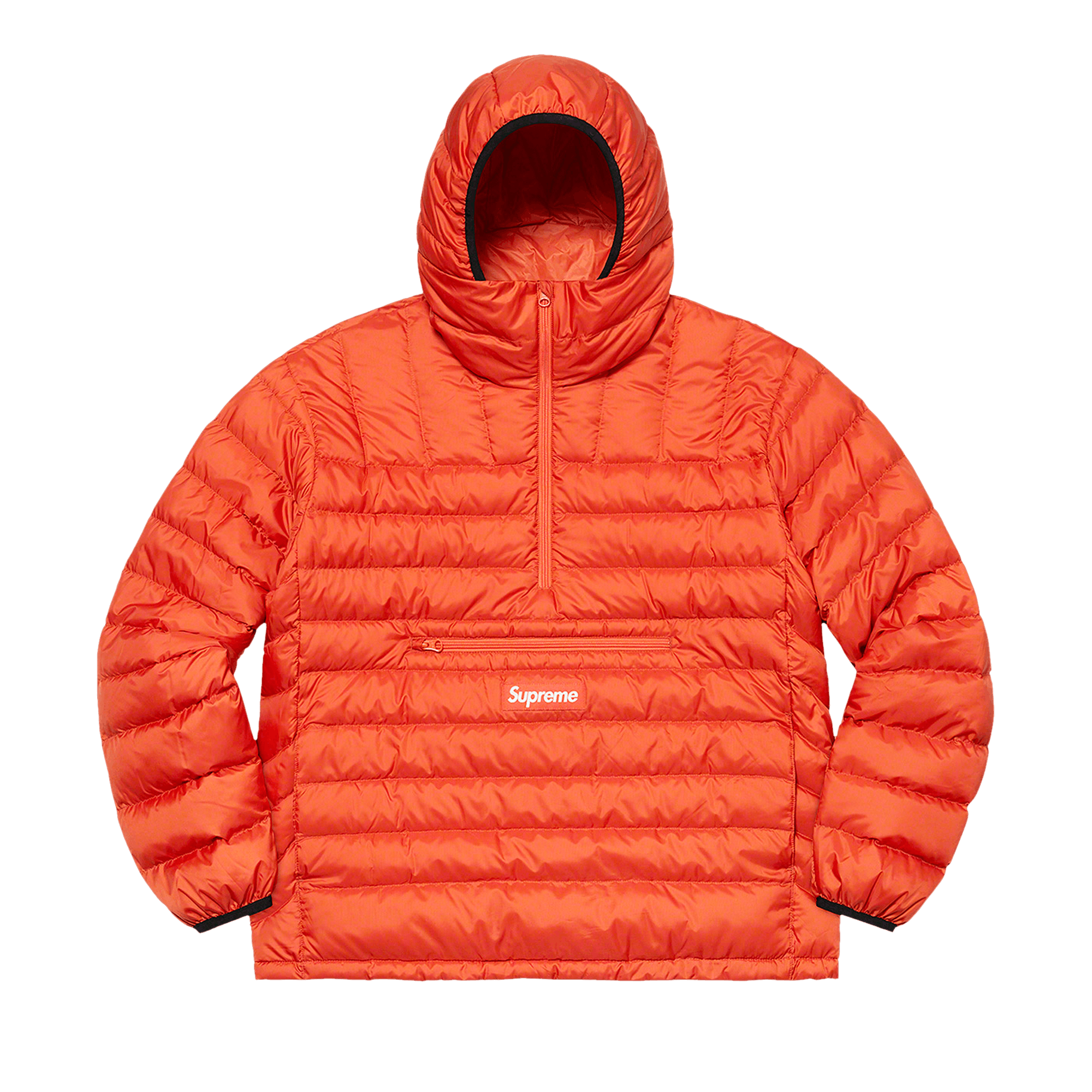 Supreme Micro Down Half Zip Hooded Pullover 'Dark Orange'
