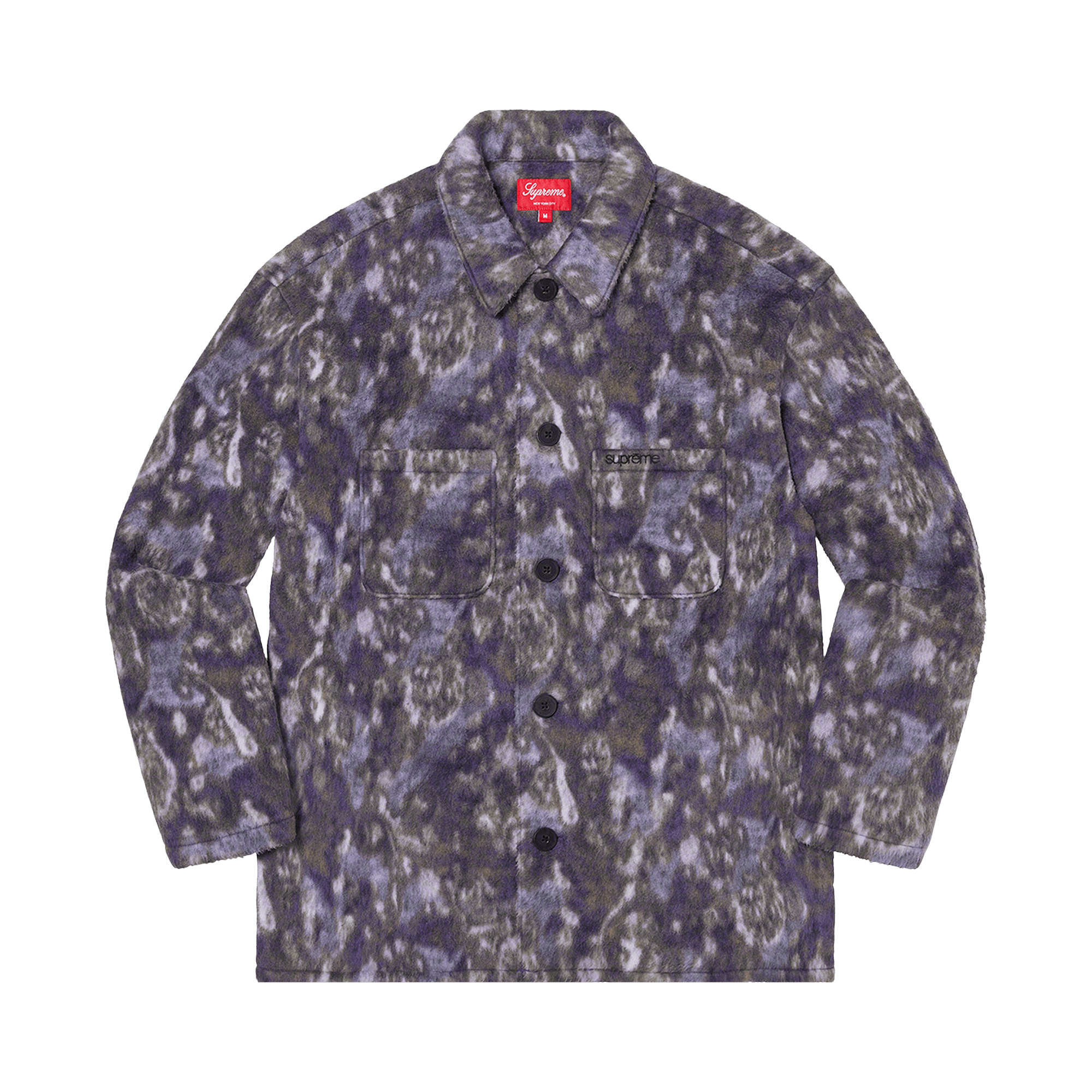 Supreme Paisley Fleece Shirt 'Purple'