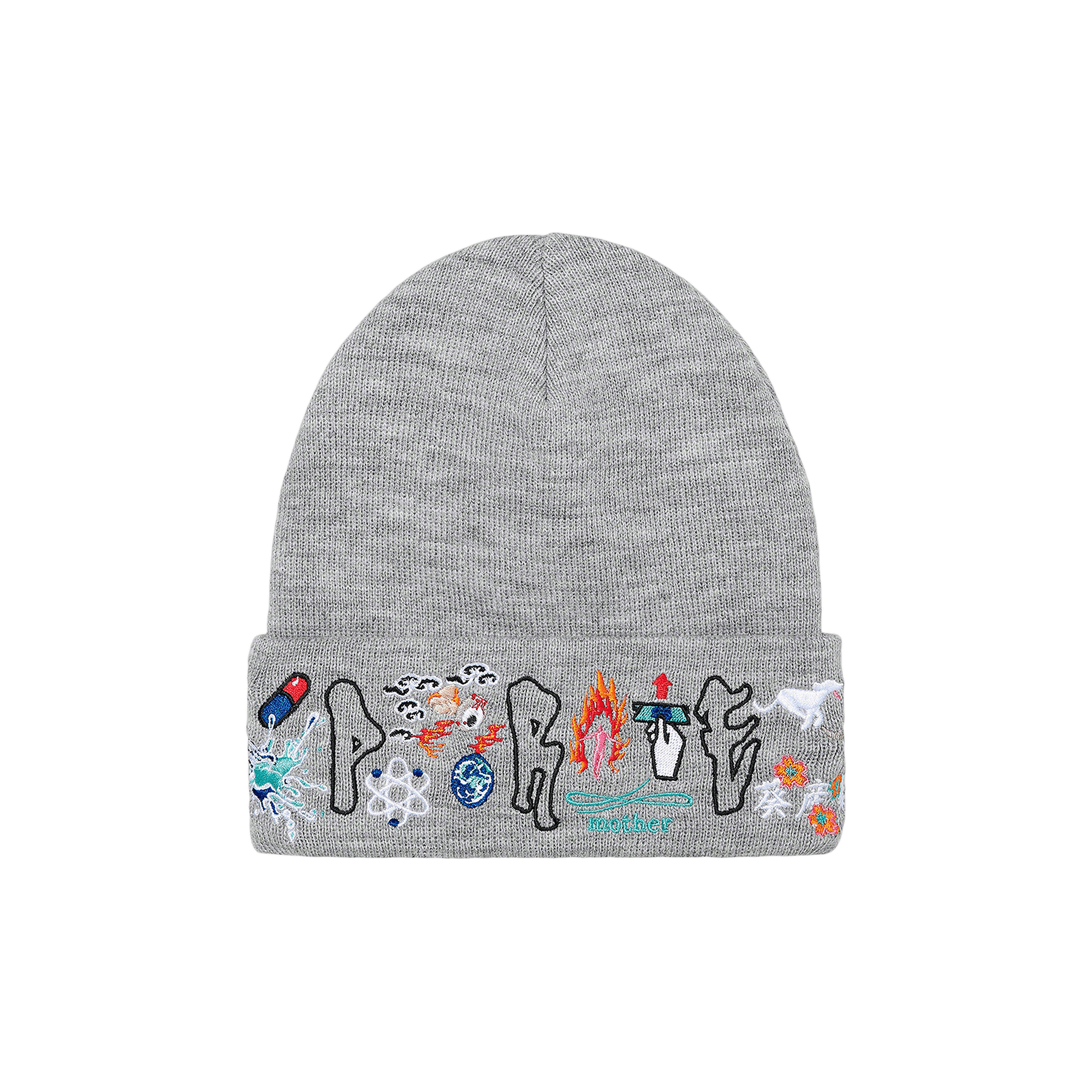 Supreme AOI Icons Beanie 'Heather Grey'