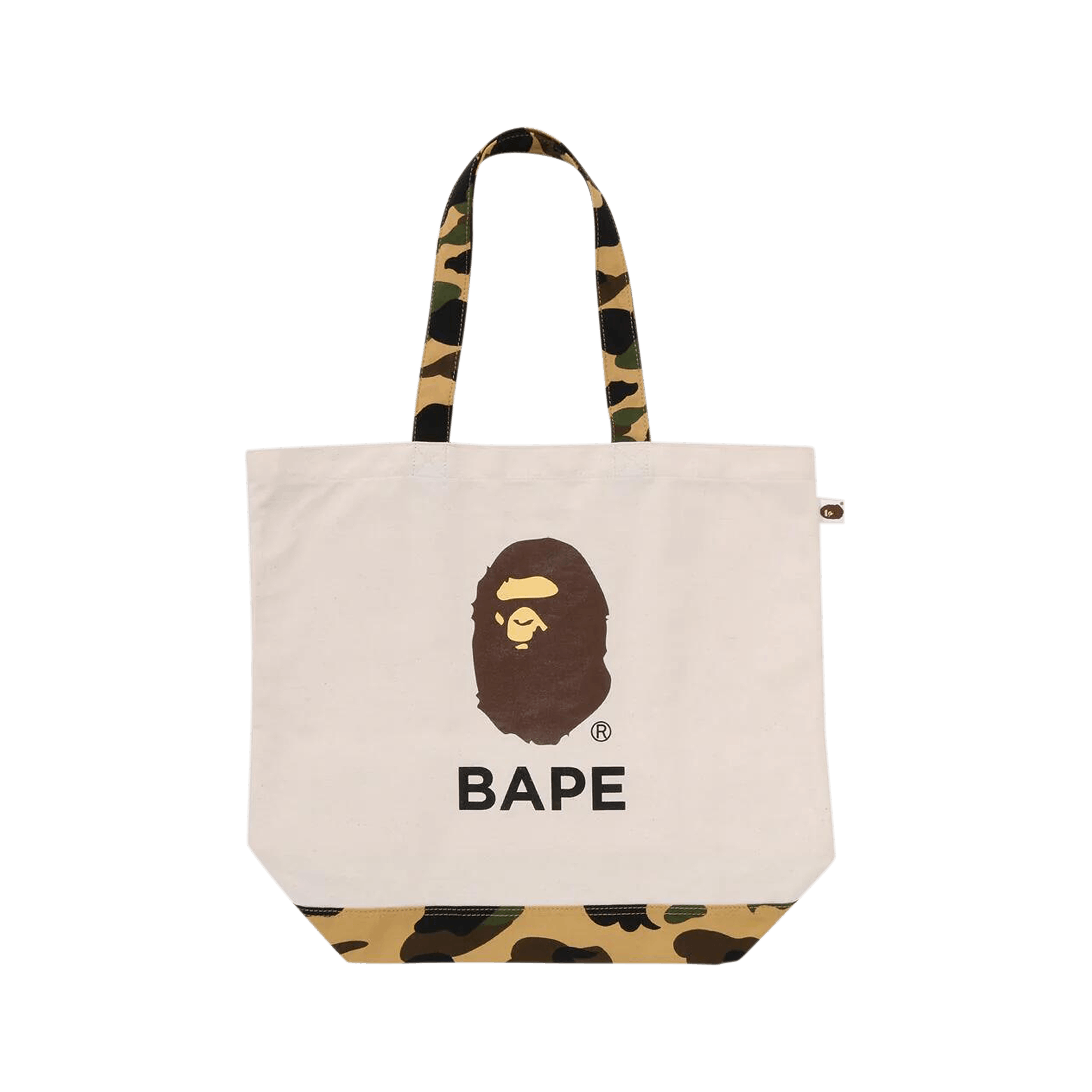 BAPE 1st Camo Ape Head Tote Bag 'Ivory'
