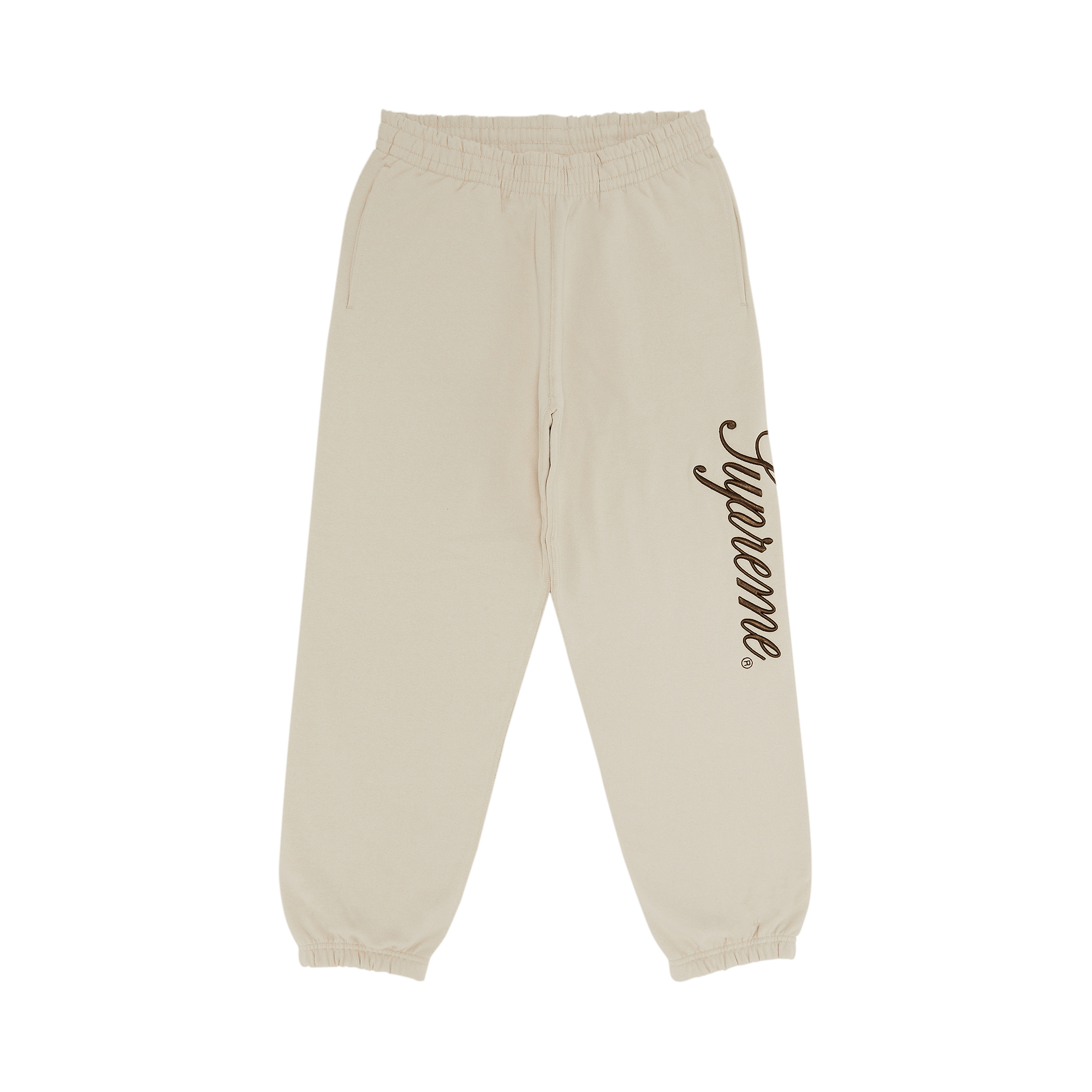 Supreme Embroidered Script Sweatpant 'Stone'