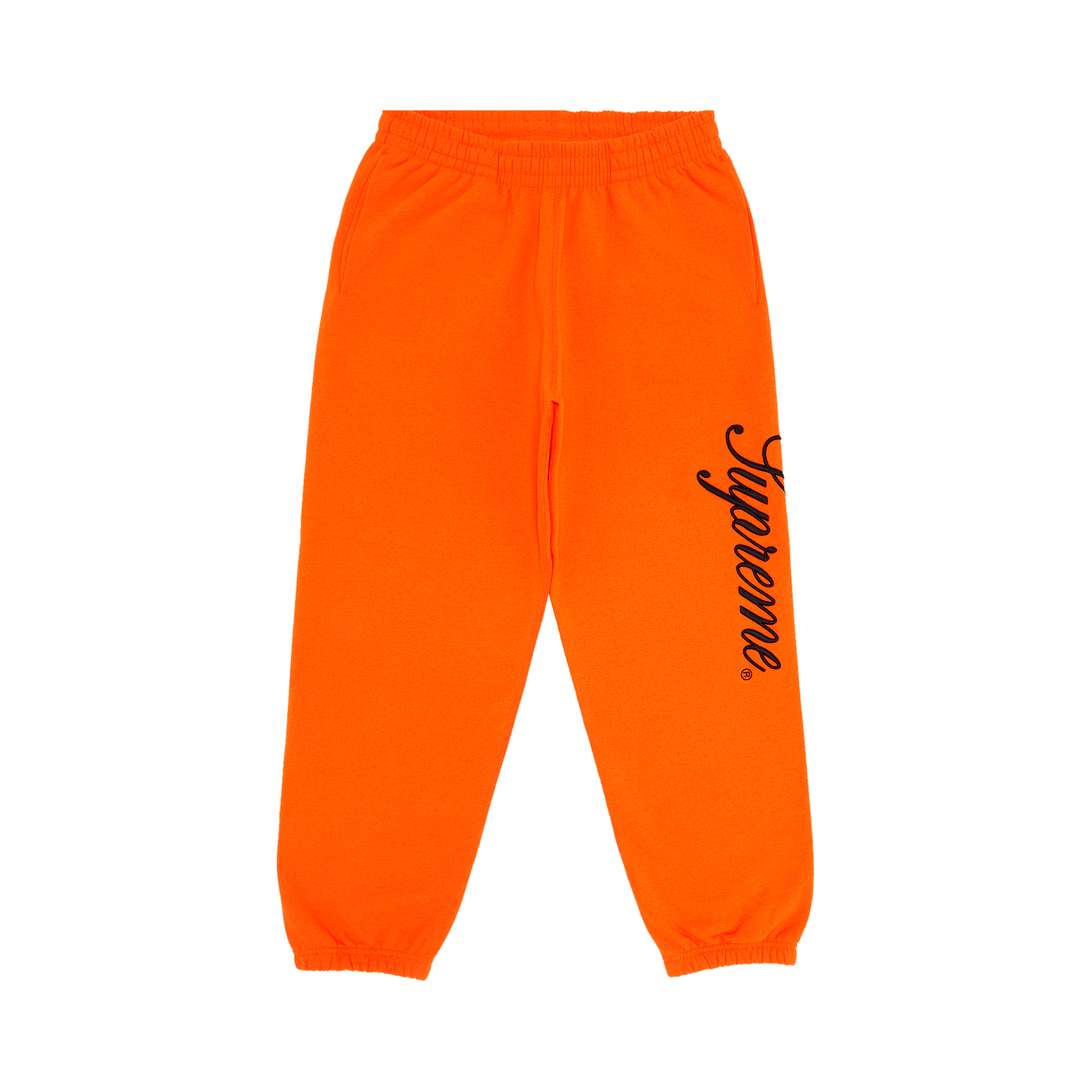 Supreme Embroidered Script Sweatpant 'Bright Orange'