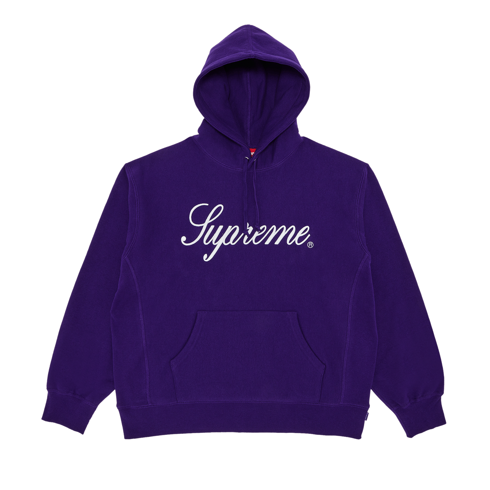 Supreme Embroidered Script Hooded Sweatshirt 'Purple'