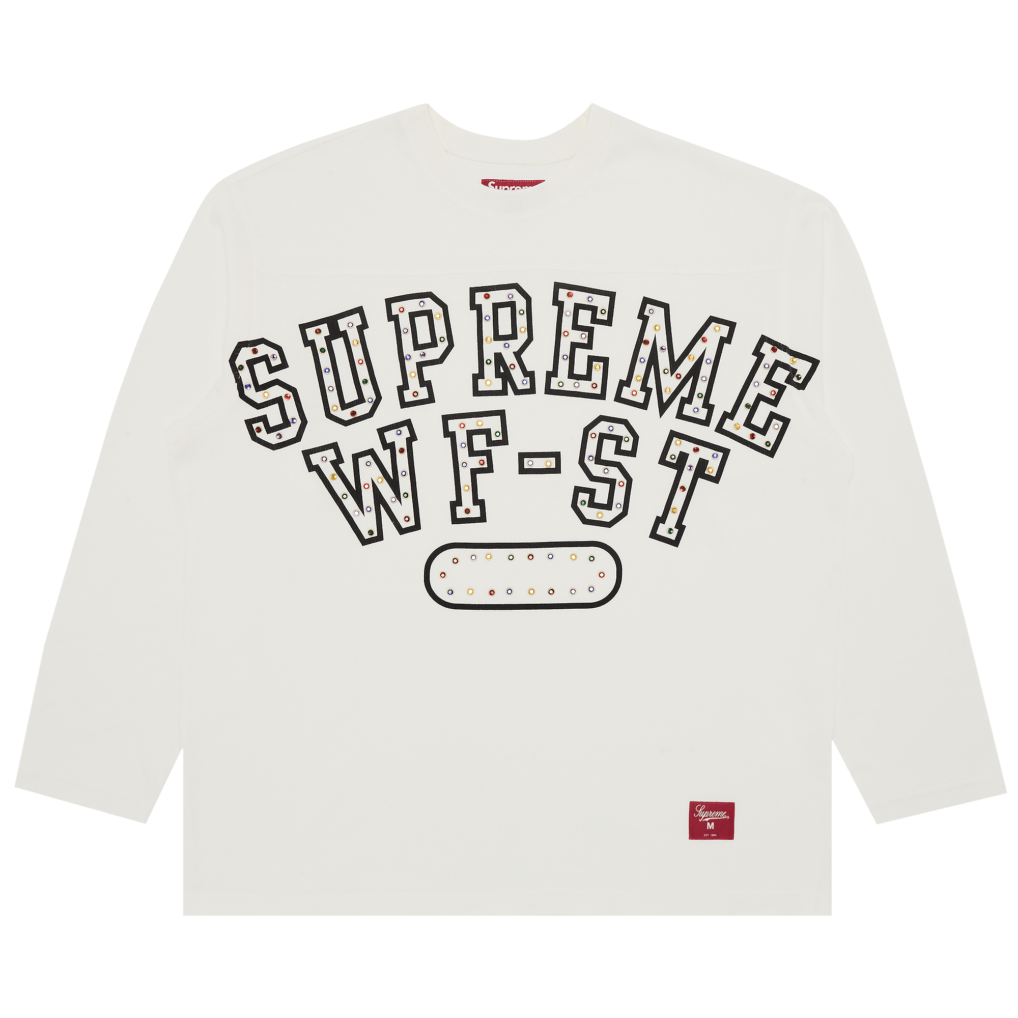 Supreme Athletic Studded Long-Sleeve Top 'White'