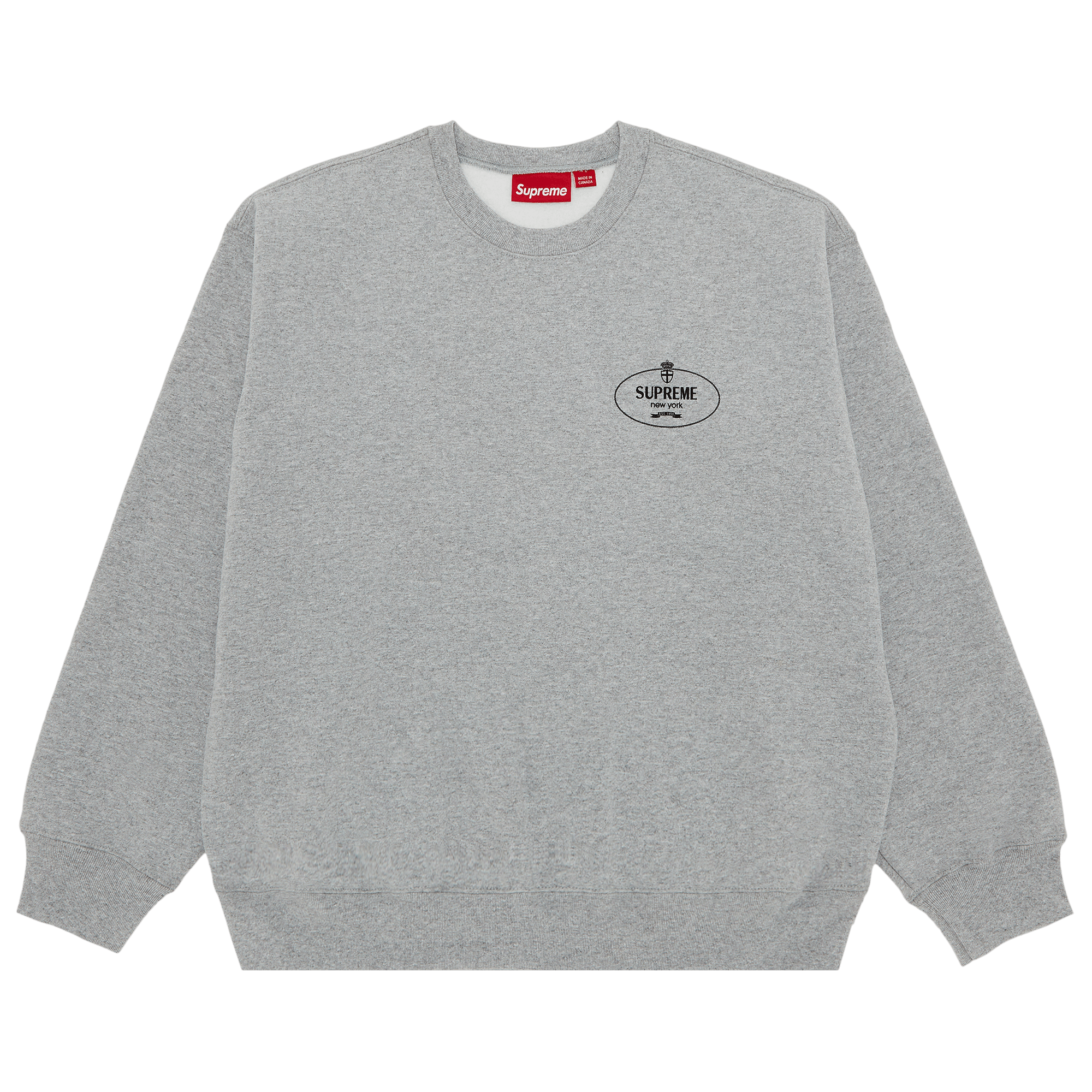 Supreme Crest Crewneck 'Heather Grey'