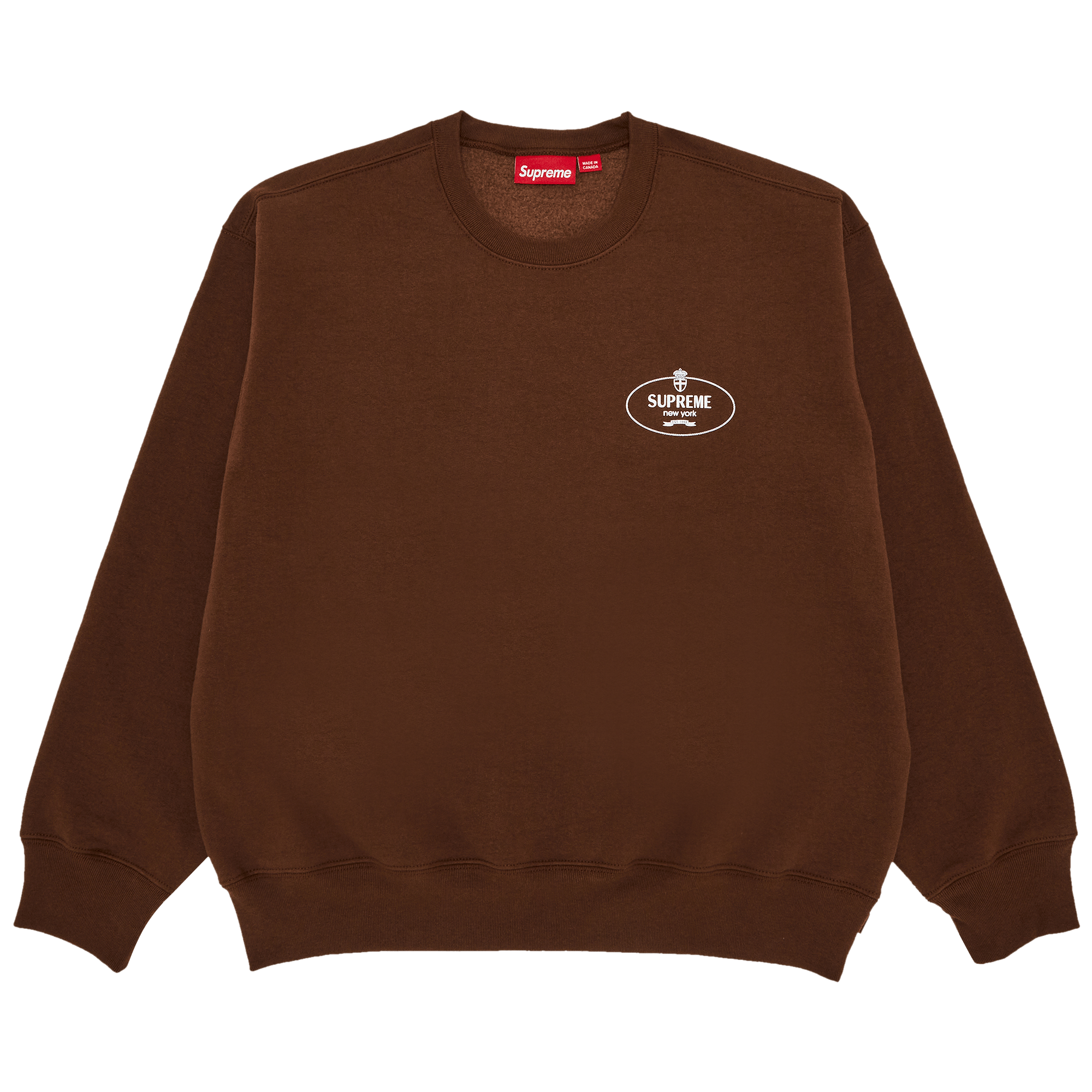 Supreme Crest Crewneck 'Brown'