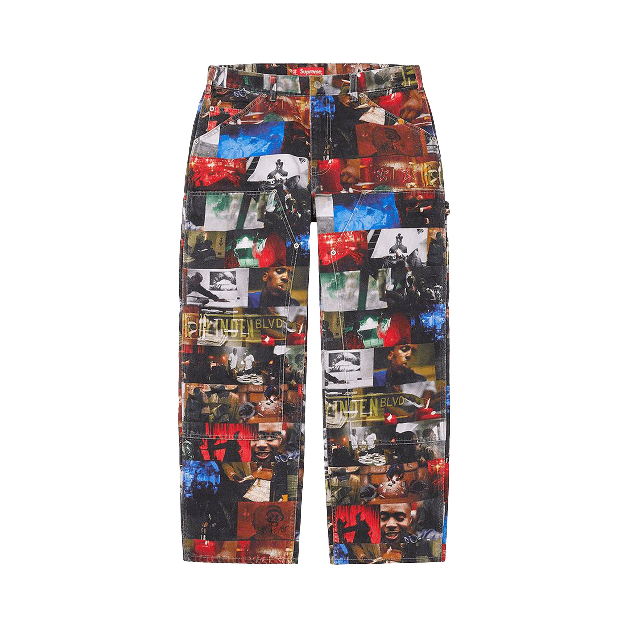 Supreme Nas and DMX Collage Double Knee Denim Painter Pant 'Multicolor'
